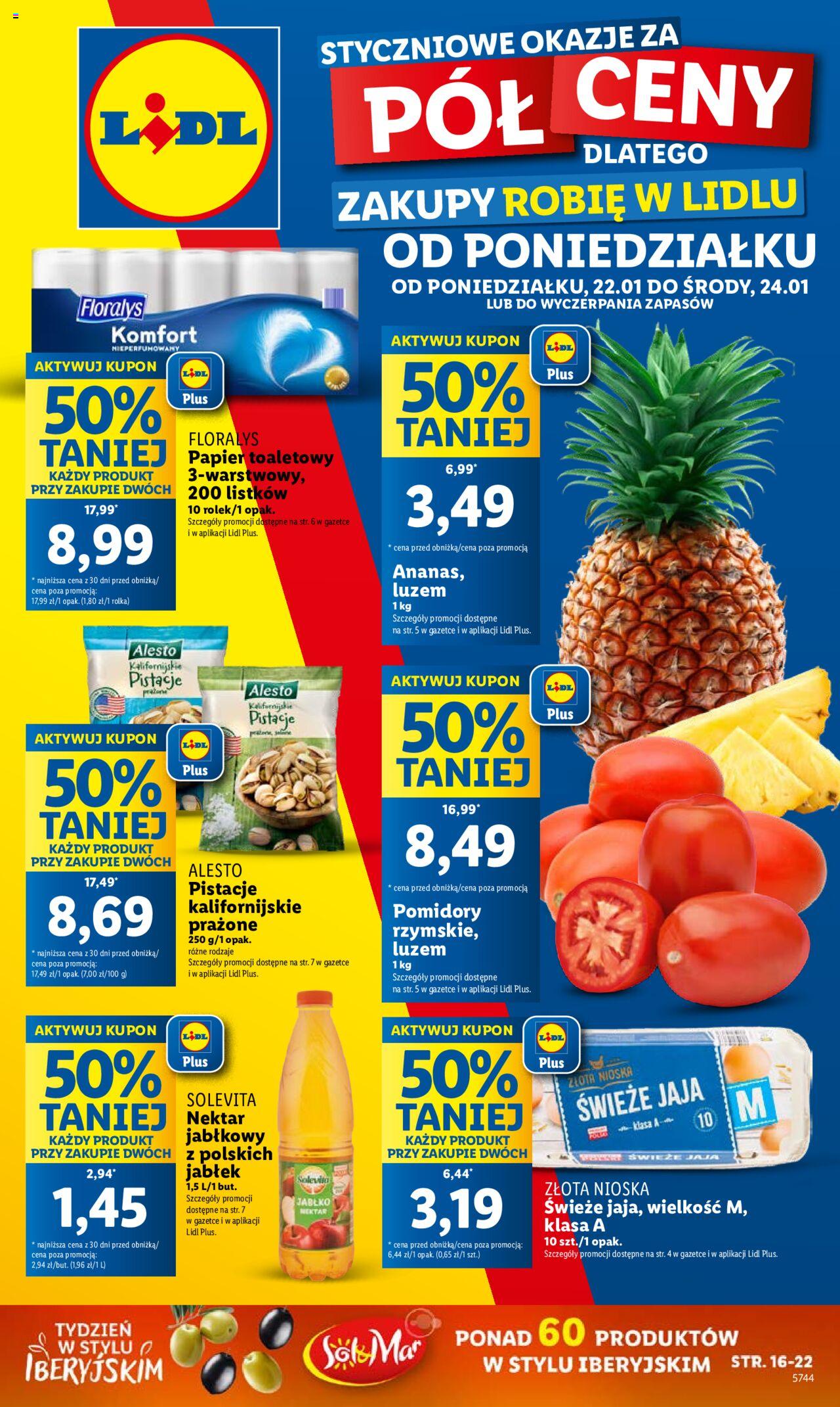 LIDL gazetka ważna od 22.01.2024 do 24.01.2024 strona 1