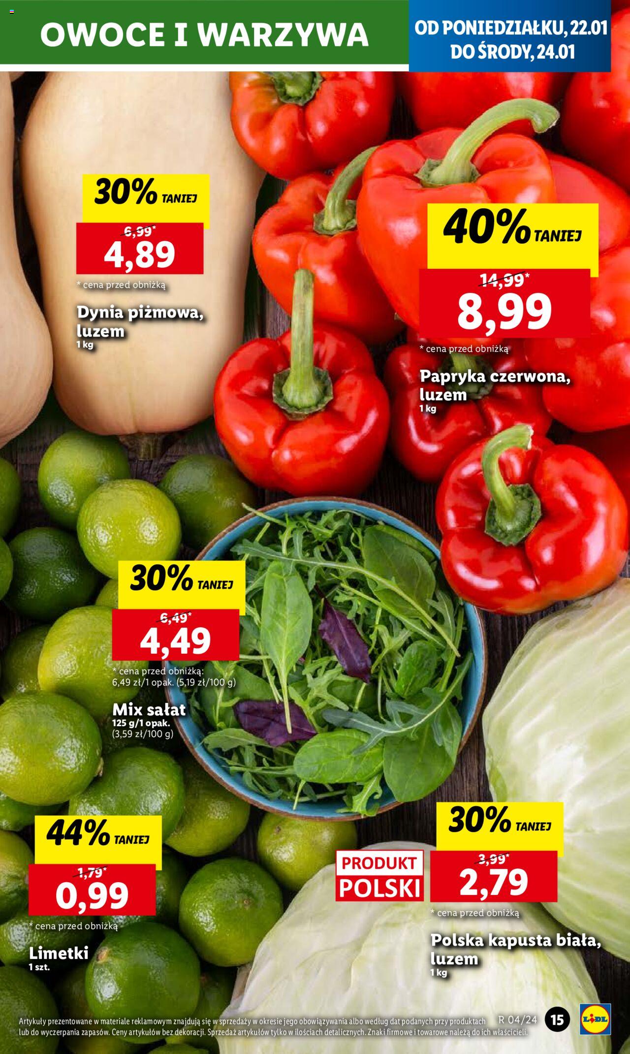 LIDL gazetka ważna od 22.01.2024 do 24.01.2024 strona 15