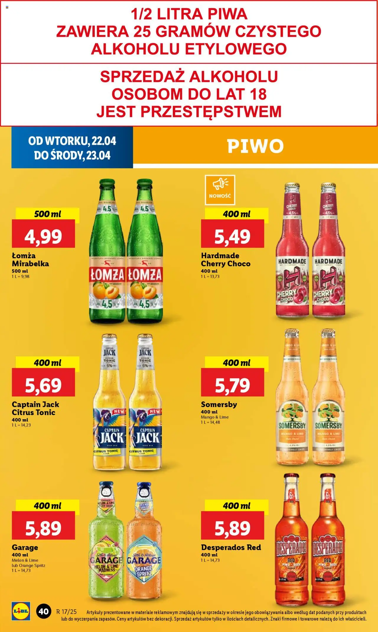 LIDL gazetka ważna od 22.04.2025 do 23.04.2025 strona 40
