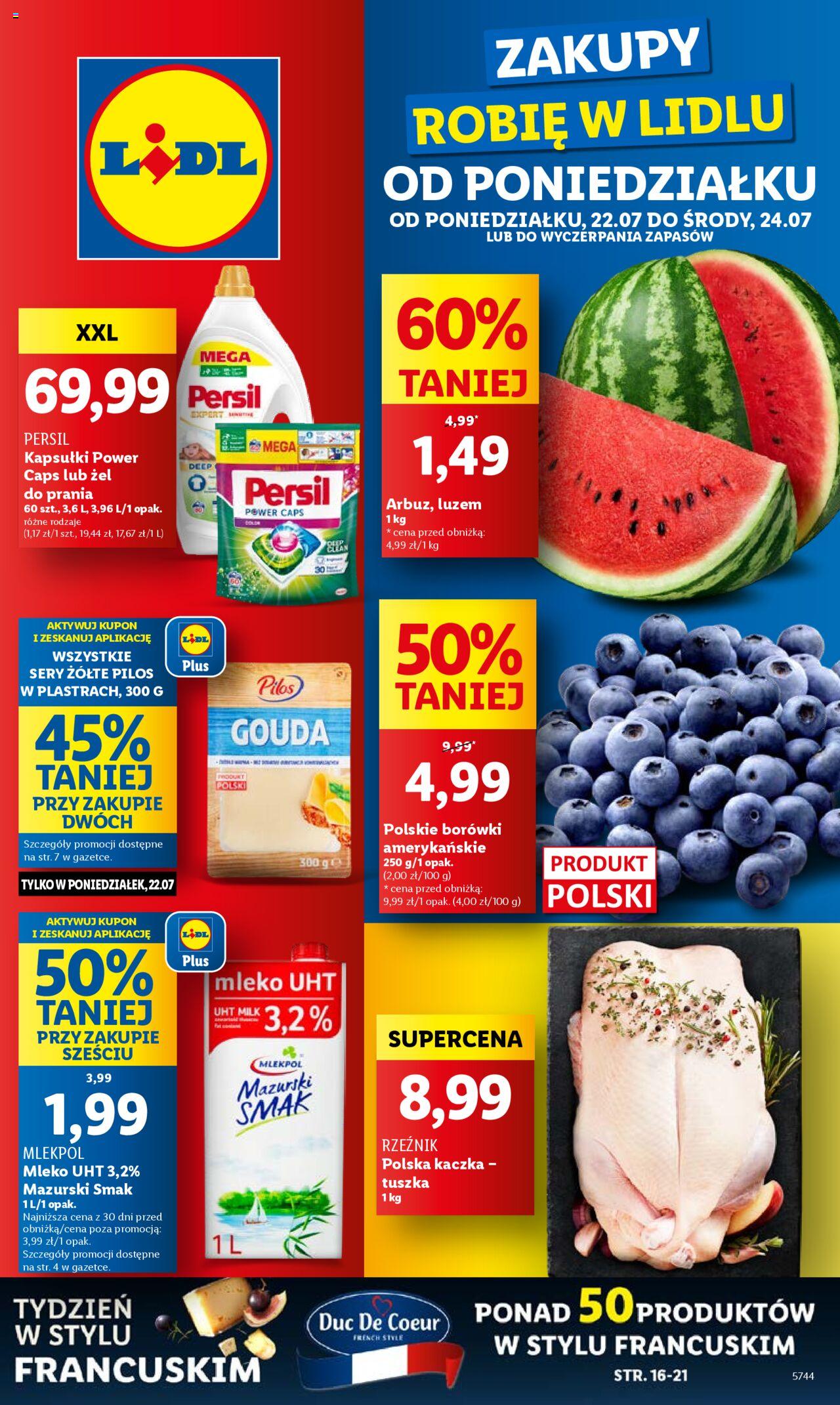 LIDL gazetka ważna od 22.07.2024 do 24.07.2024 strona 1