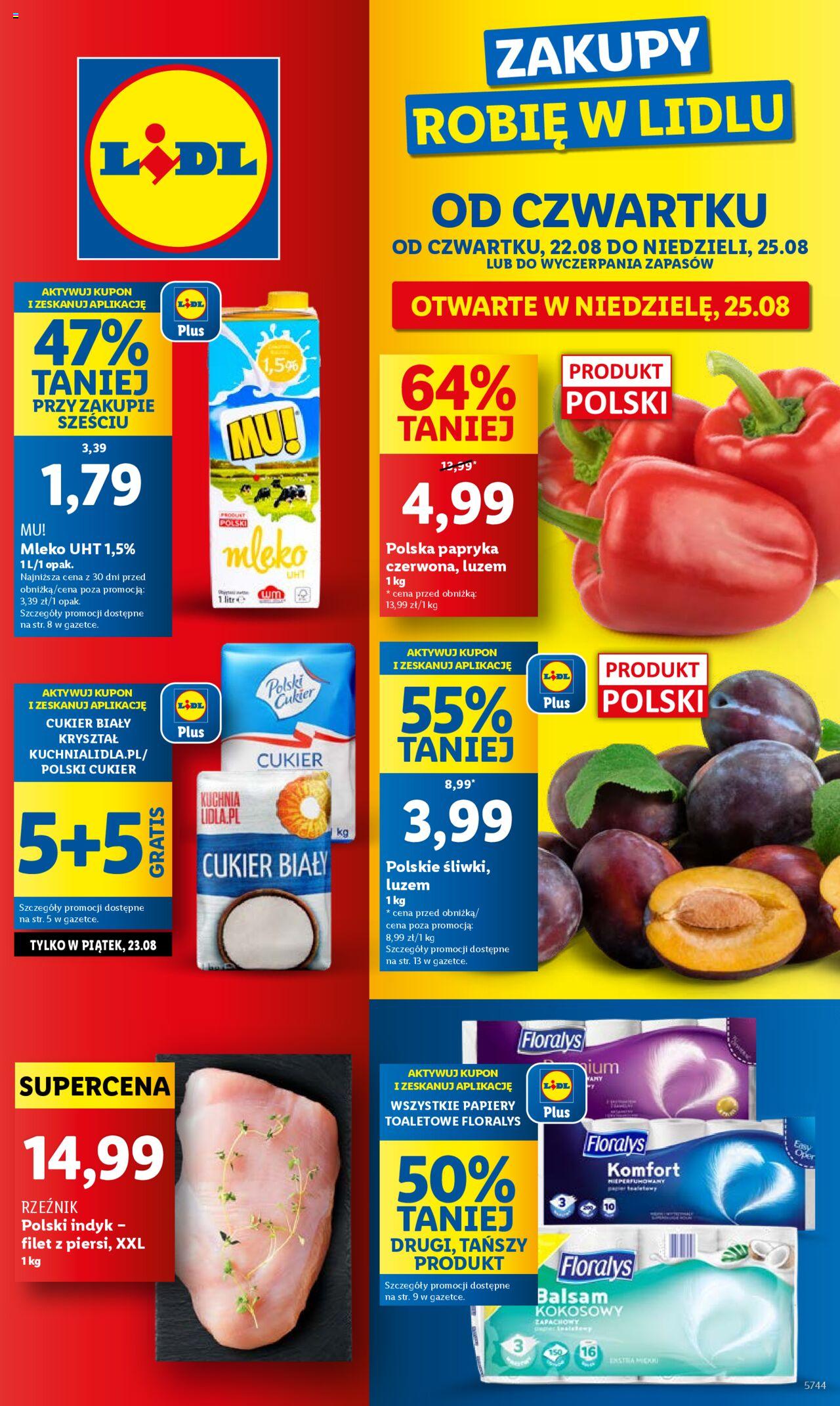 LIDL gazetka ważna od 22.08.2024 do 25.08.2024 strona 1