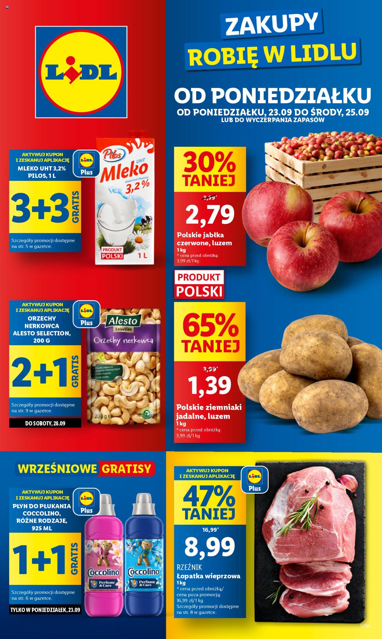 LIDL gazetka ważna od 23.09.2024 do 25.09.2024 strona 1