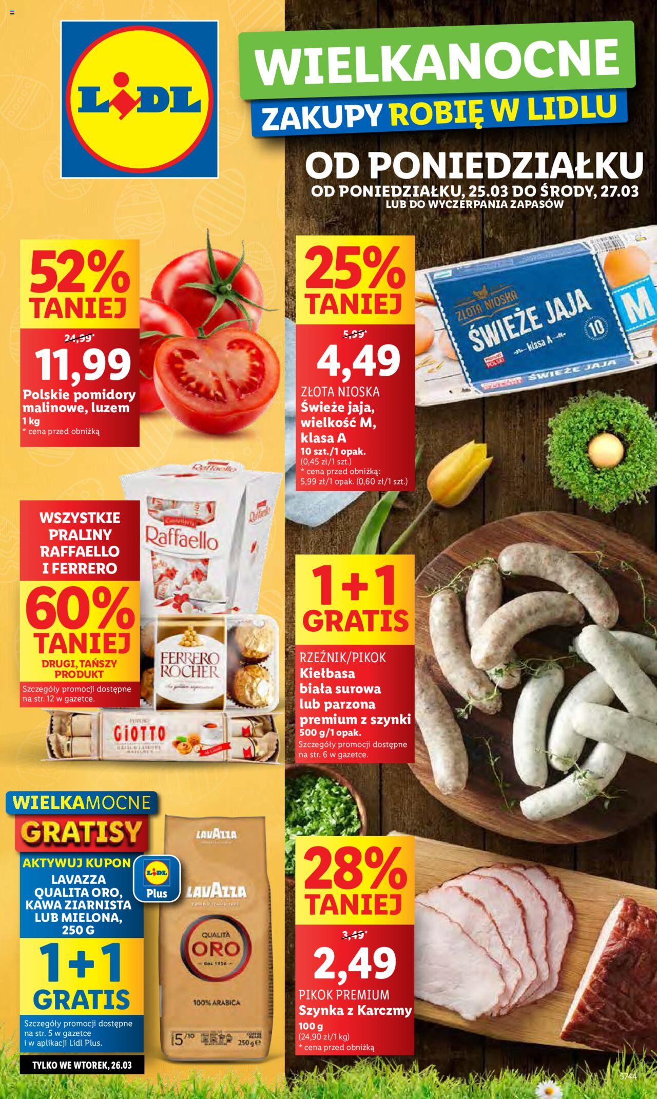 LIDL gazetka ważna od 25.03.2024 do 27.03.2024 strona 1