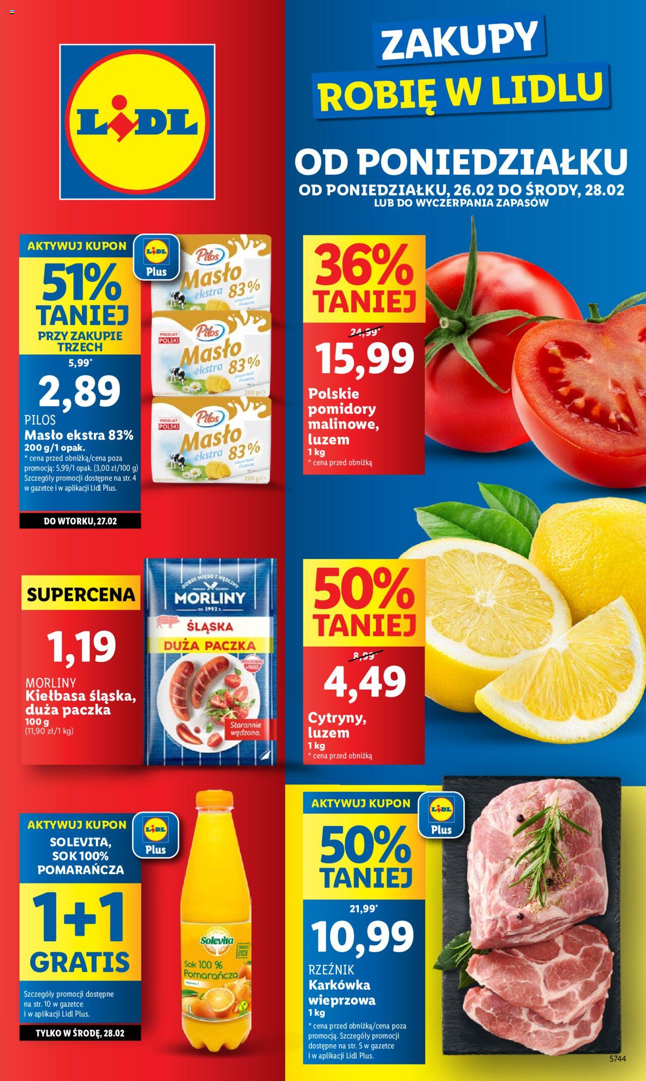LIDL gazetka ważna od 26.02.2024 do 28.02.2024 strona 1