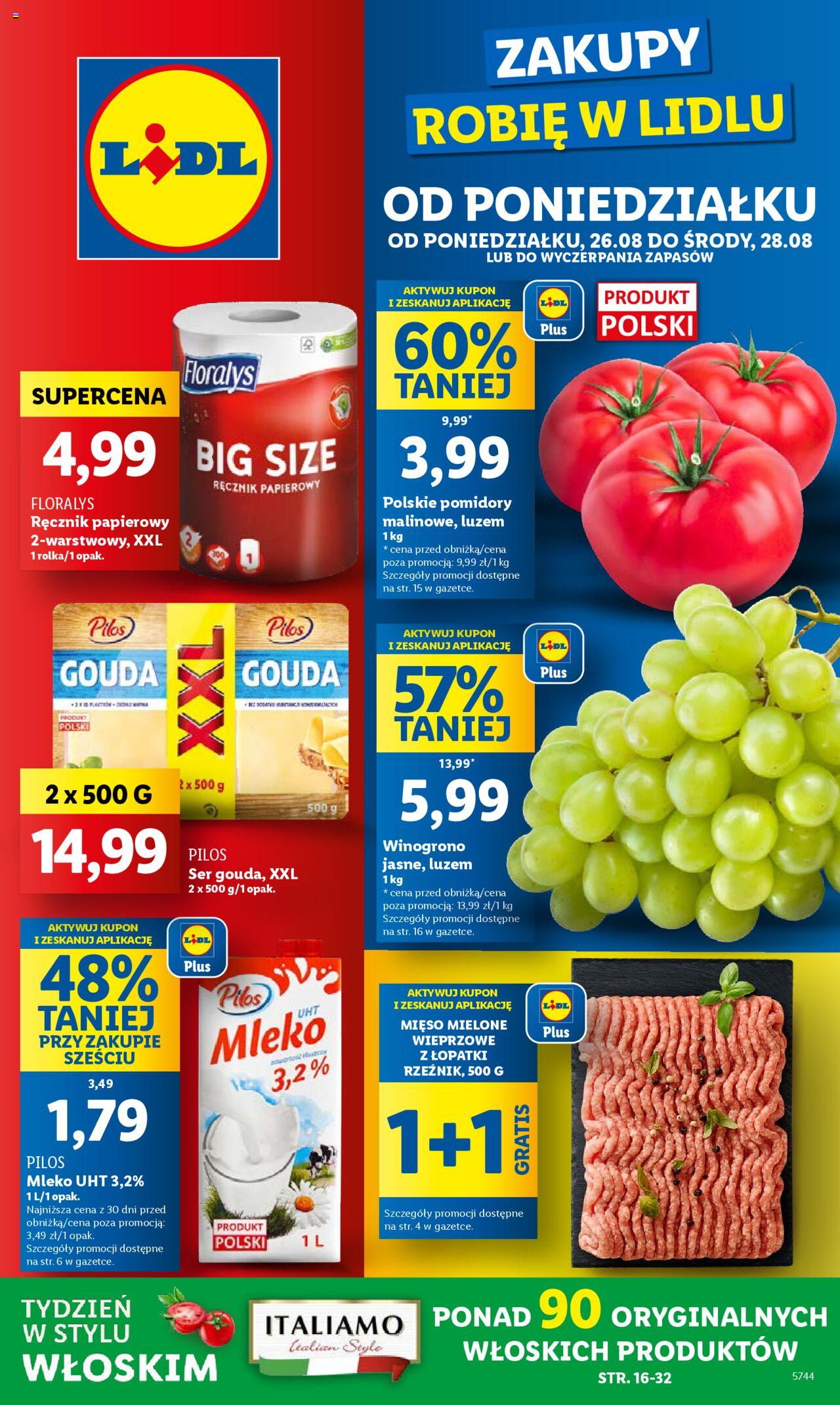 LIDL gazetka ważna od 26.08.2024 do 28.08.2024 strona 1