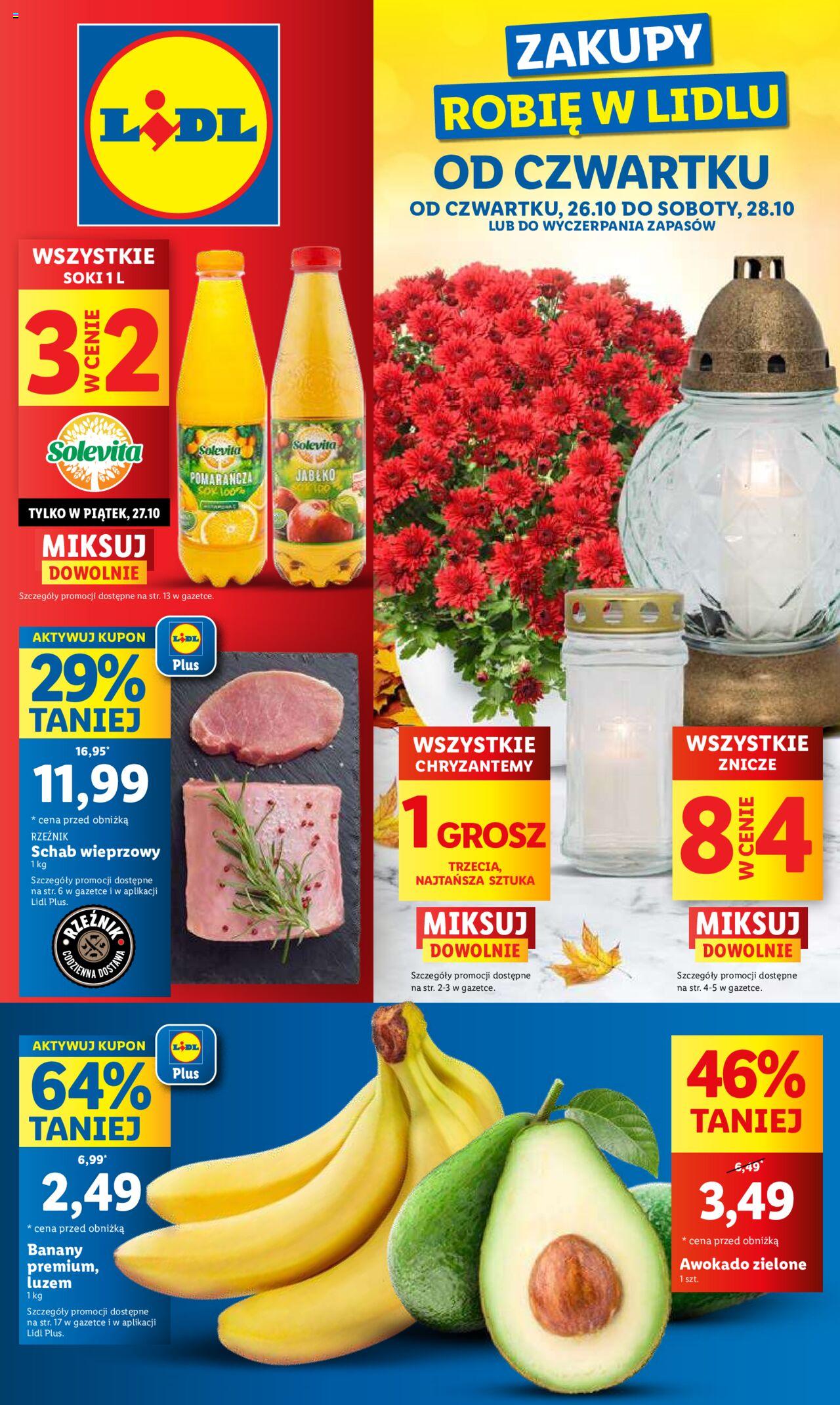 LIDL gazetka ważna od 26.10.2023 do 28.10.2023 strona 1