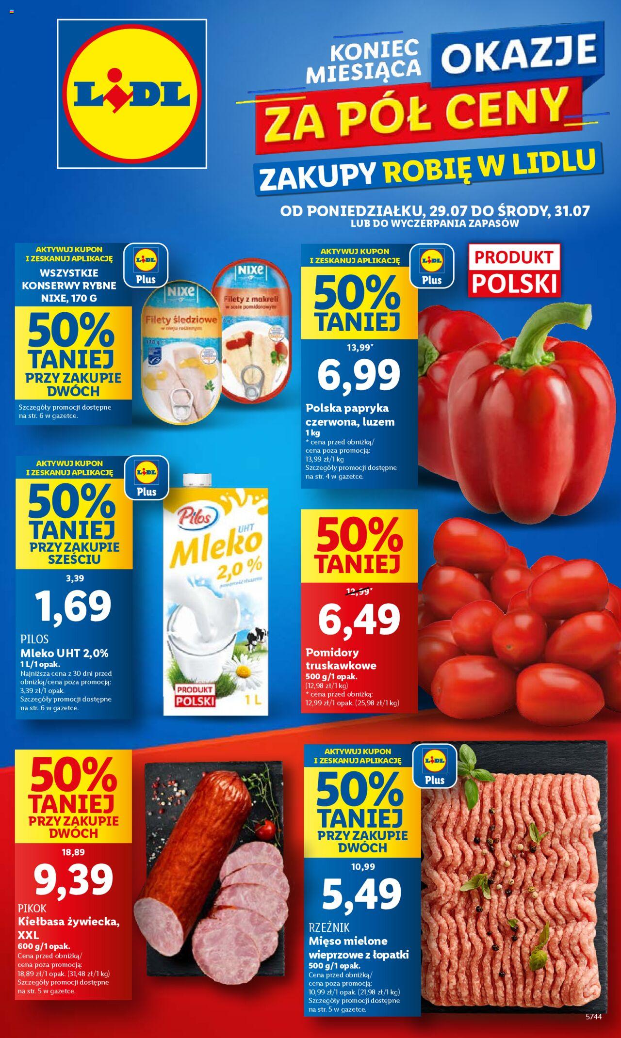 LIDL gazetka ważna od 29.07.2024 do 31.07.2024 strona 1