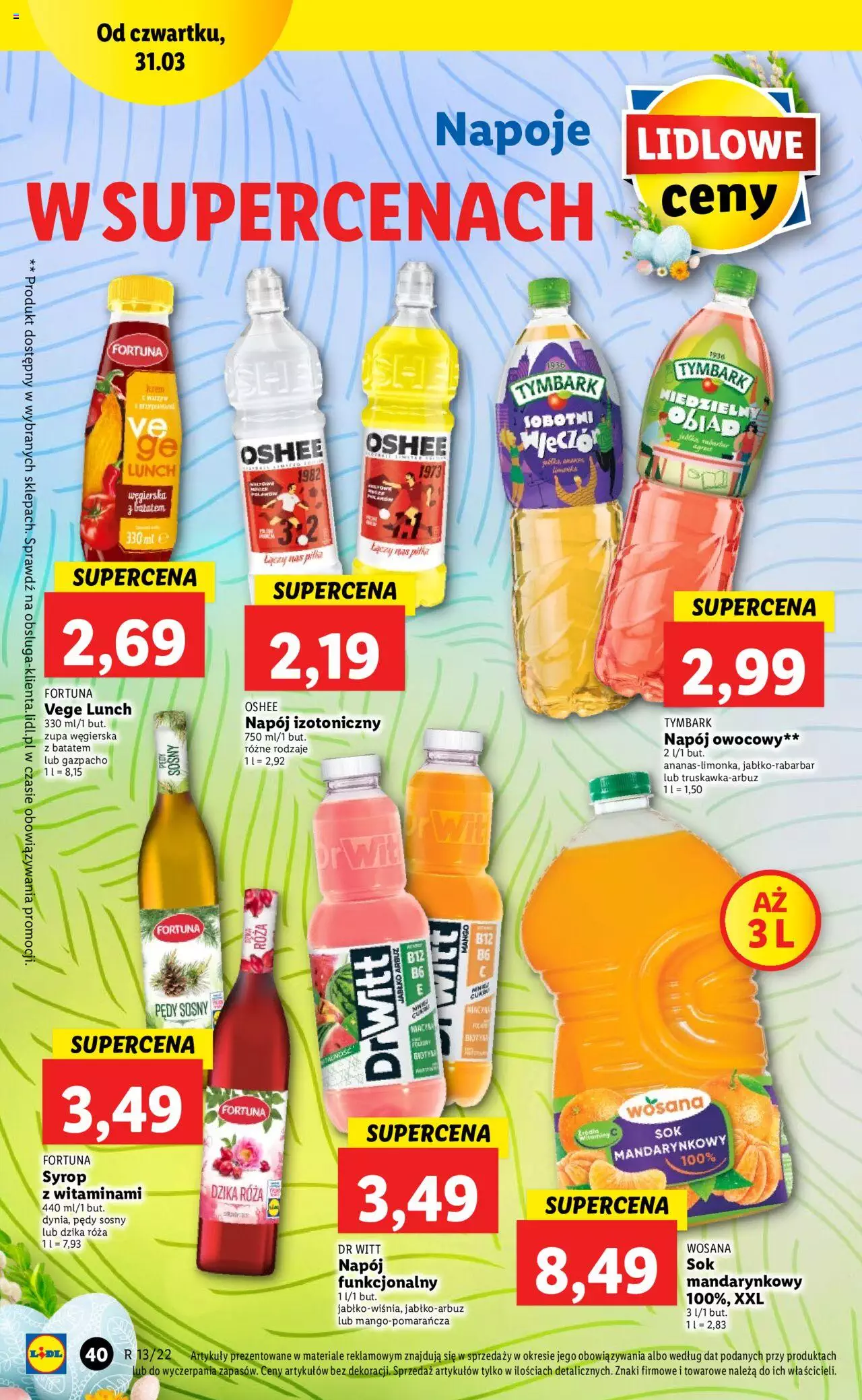 Lidl gazetka ważna od 31.03.2022 do 03.04.2022 strona 40