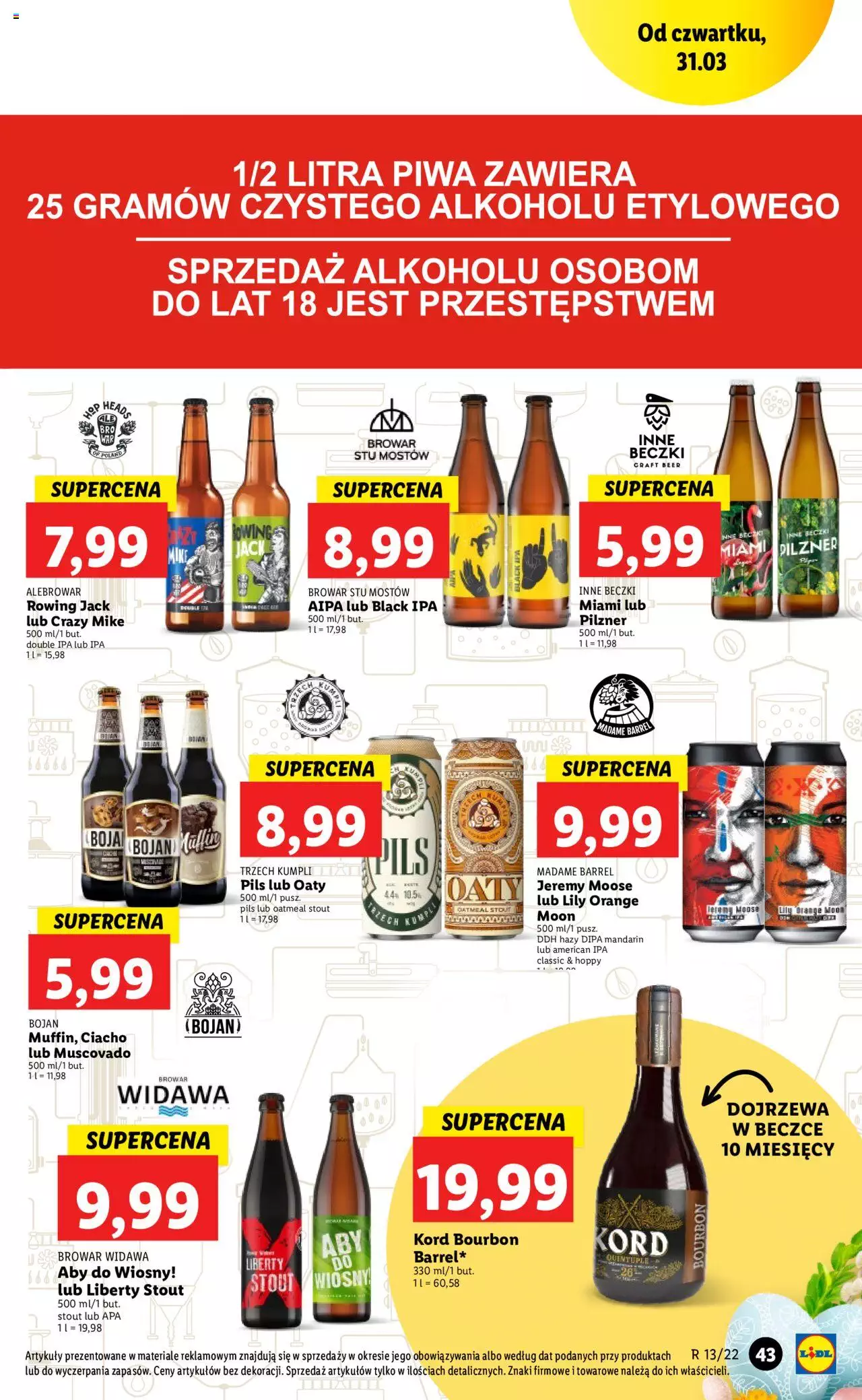 Lidl gazetka ważna od 31.03.2022 do 03.04.2022 strona 43