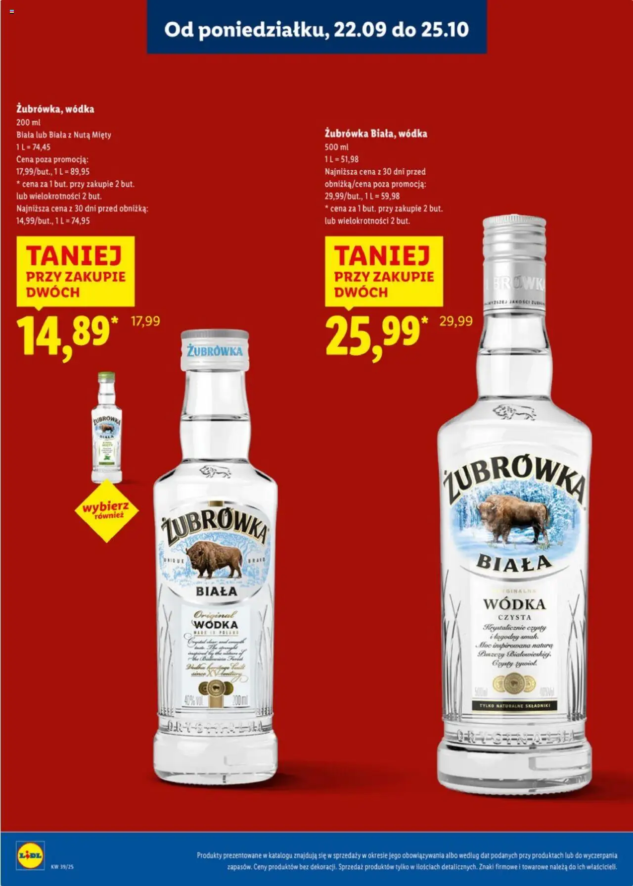 LIDL katalog alkoholi mocnych gazetka ważna od 22.09.2025 do 25.10.2025 strona 4