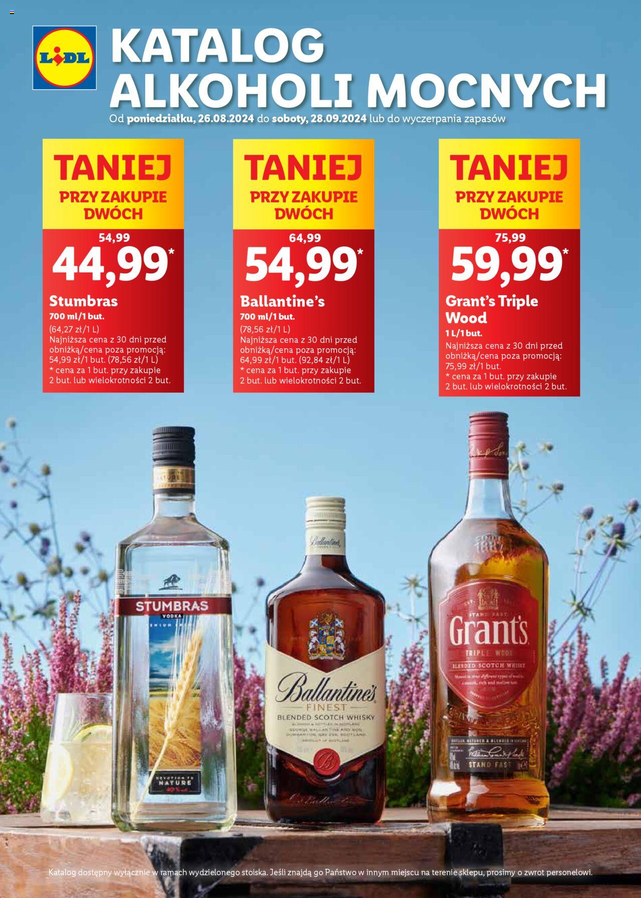 LIDL Katalog Alkoholi Mocnych gazetka ważna od 26.08.2024 do 28.09.2024 strona 1