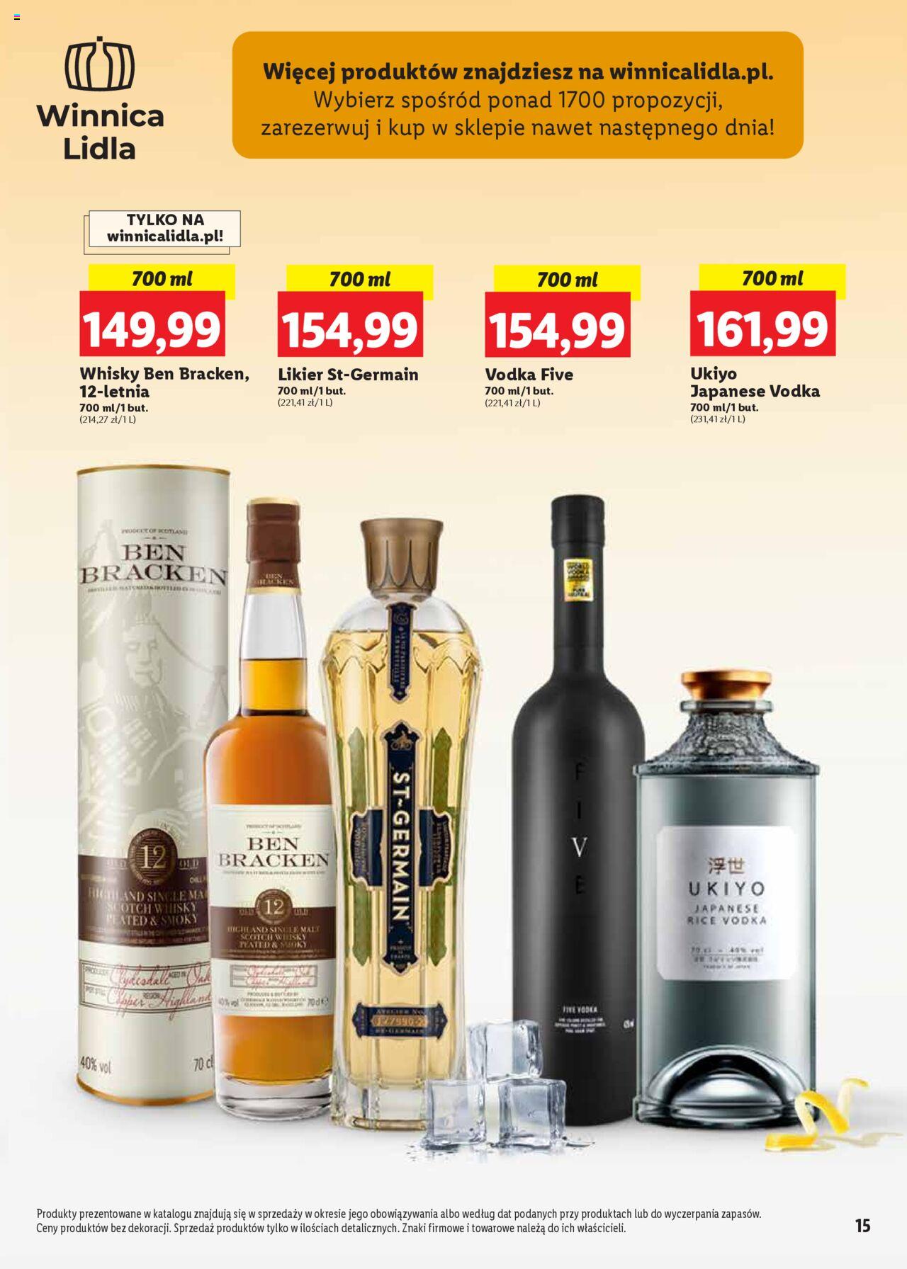 LIDL Katalog Alkoholi Mocnych gazetka ważna od 26.08.2024 do 28.09.2024 strona 15