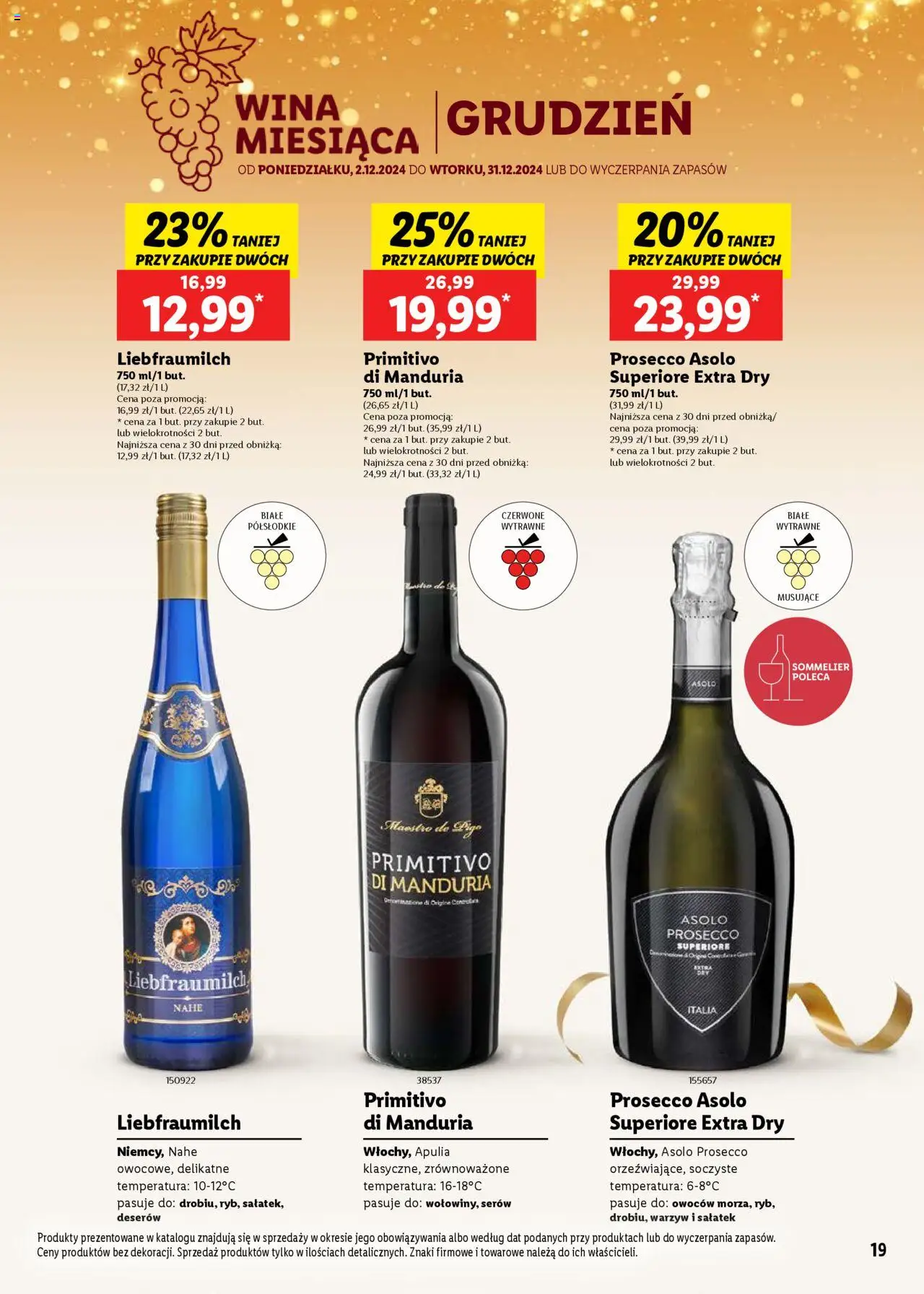  Lidl Katalog Alkoholi Mocnych I Win gazetka ważna  od 02.12.2024 do 04.01.2025 strona 19