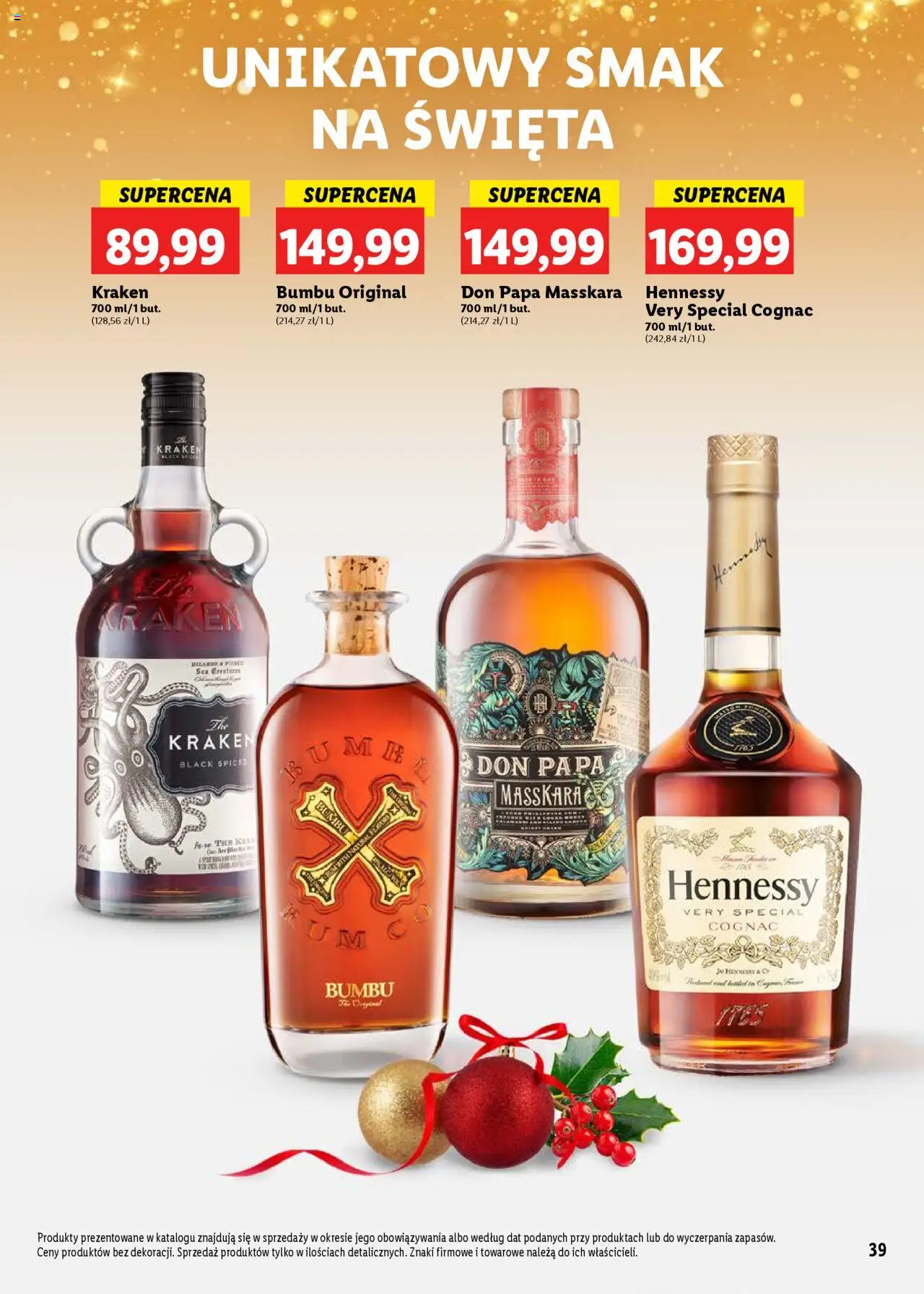  Lidl Katalog Alkoholi Mocnych I Win gazetka ważna  od 02.12.2024 do 04.01.2025 strona 39