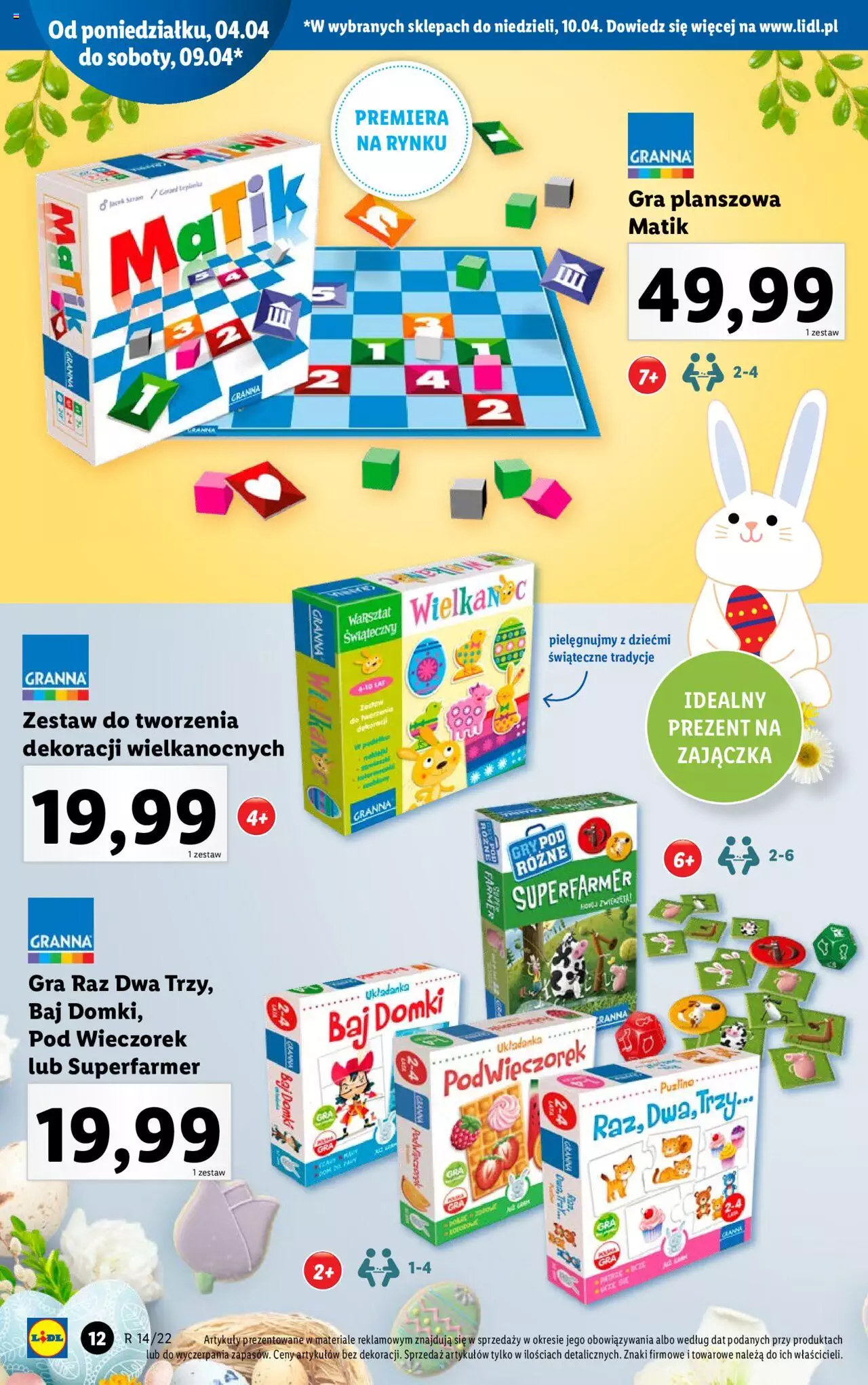 Lidl  Katalog gazetka ważna od  04.04.2022 do 10.04.2022 strona 12