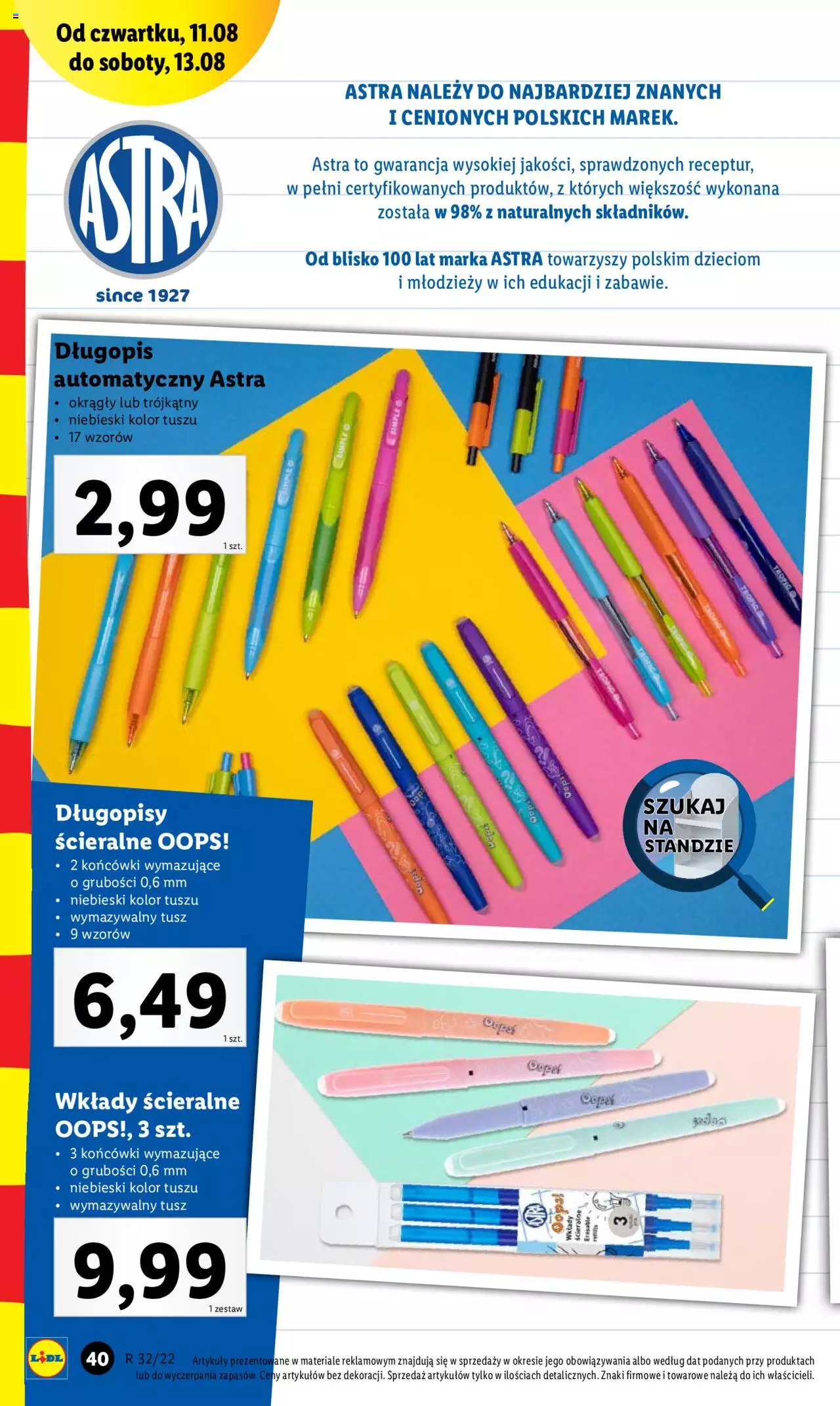 Lidl Katalog gazetka ważna od 08.08.2022 do 13.08.2022 strona 40