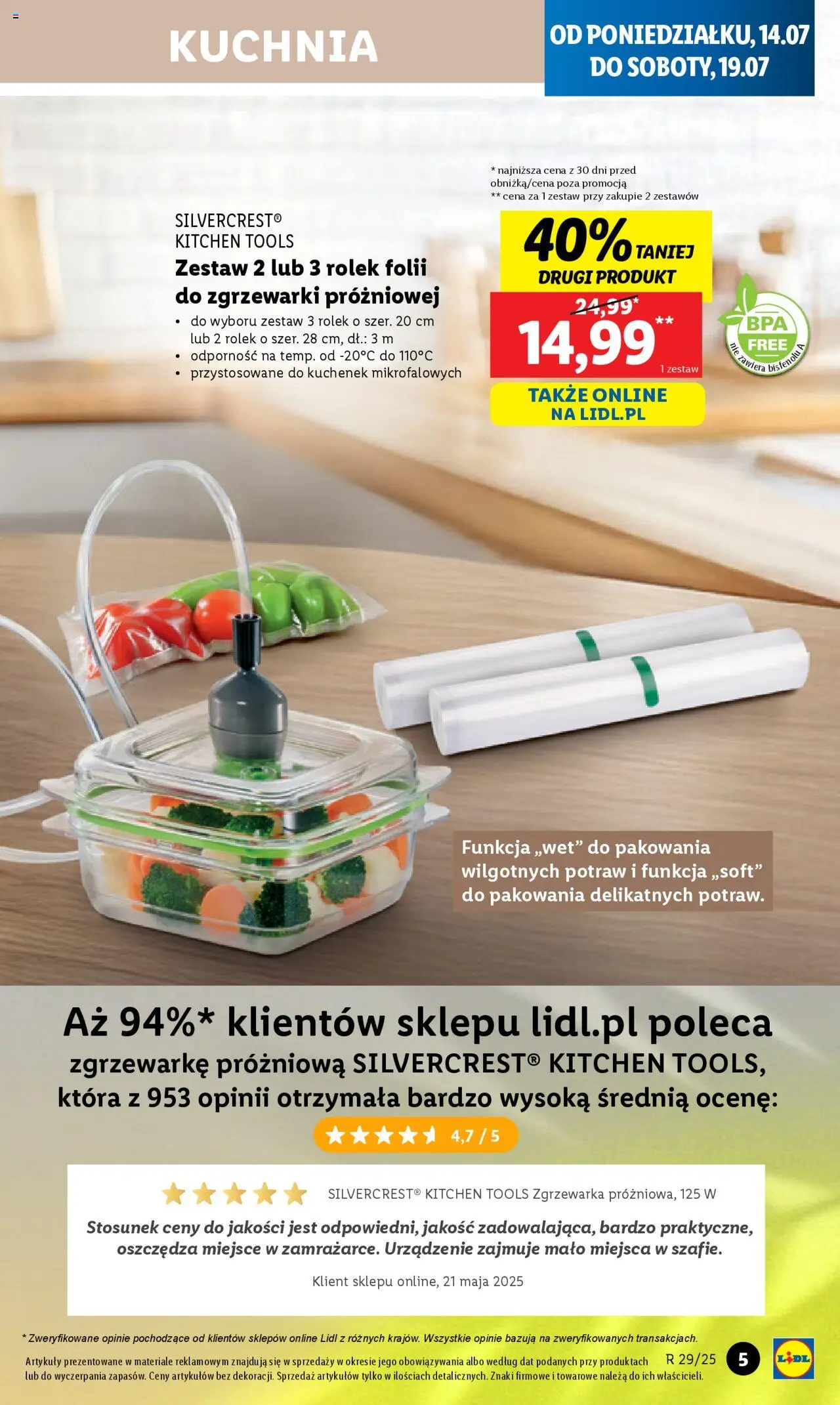 LIDL Katalog gazetka ważna od  14.07.2025 do 19.07.2025 strona 7