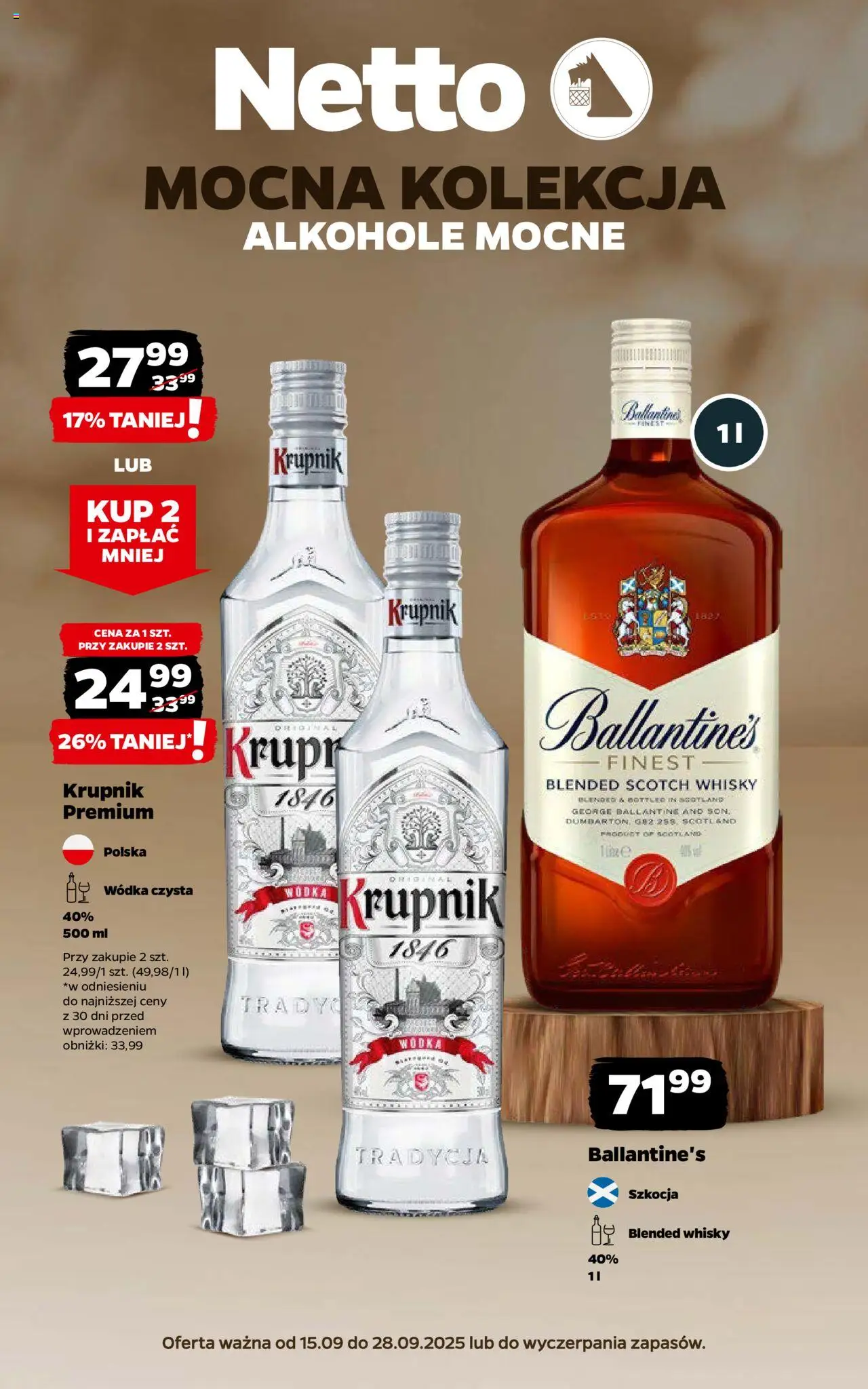 NETTO Alkohole mocne gazetka ważna  od 15.09.2025 do 28.09.2025 strona 1