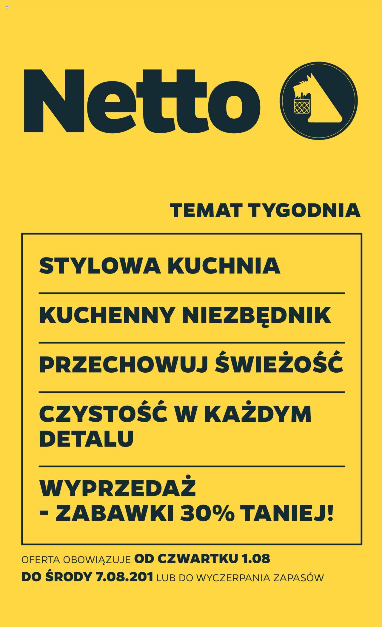 NETTO Gazetka Non Food ważna od 01.08.2024 do 07.08.2024 strona 1