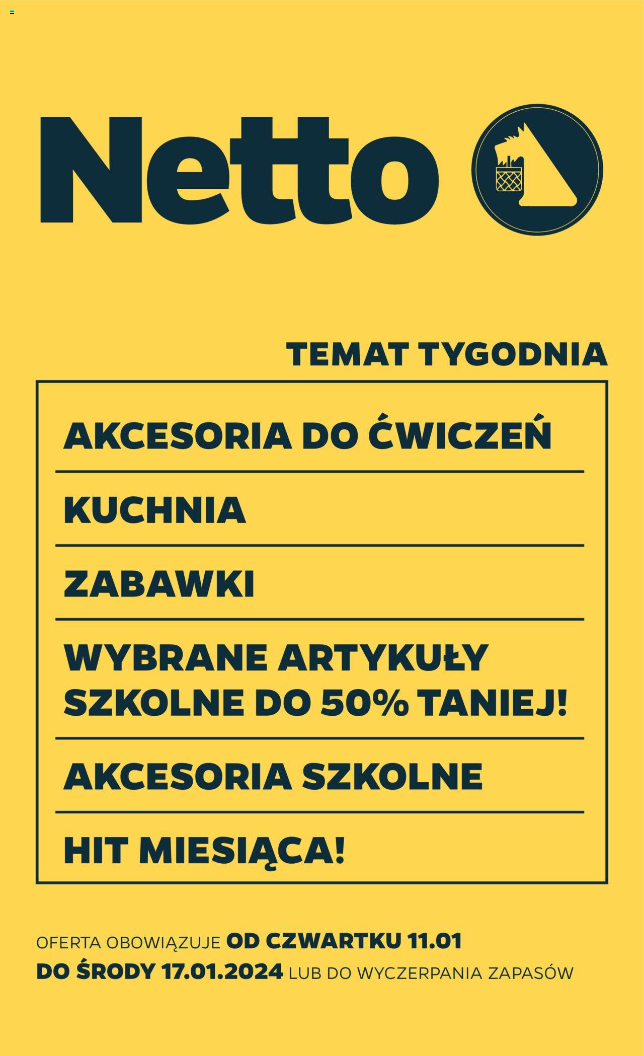 NETTO Gazetka Non Food ważna od  11.01.2024 do 17.01.2024 strona 1
