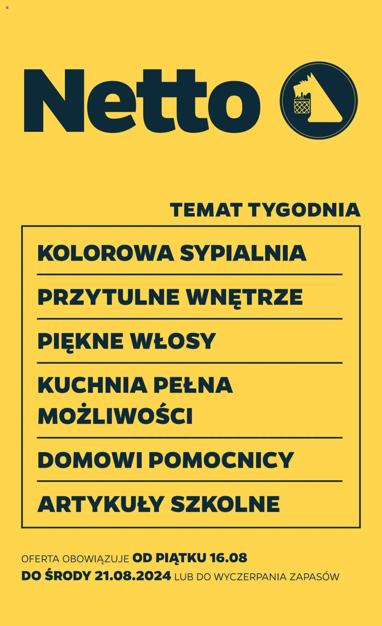 NETTO Gazetka Non Food ważna od 16.08.2024 do 21.08.2024 strona 1