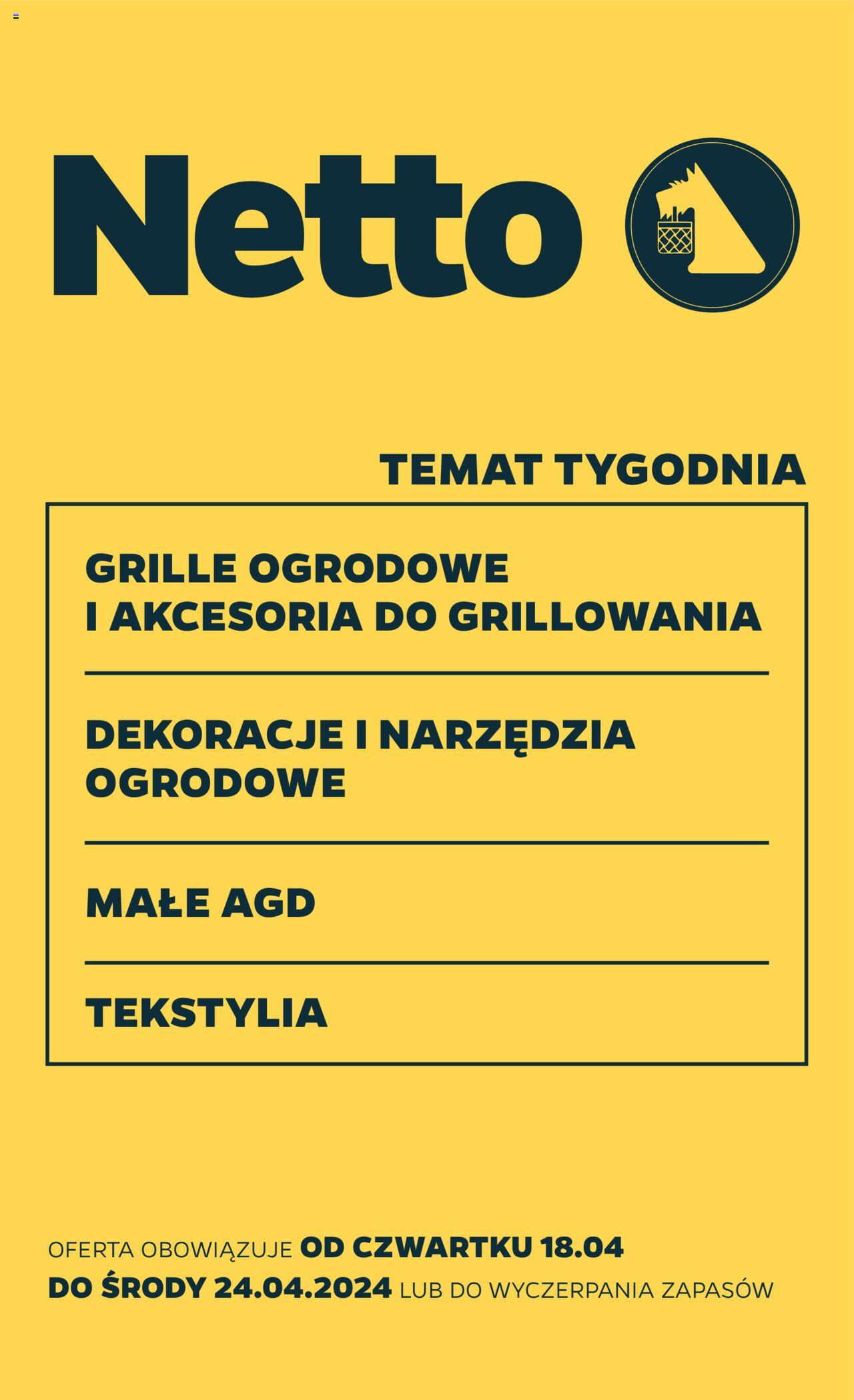 NETTO Gazetka Non Food ważna od  18.04.2024 do 24.04.2024 strona 1