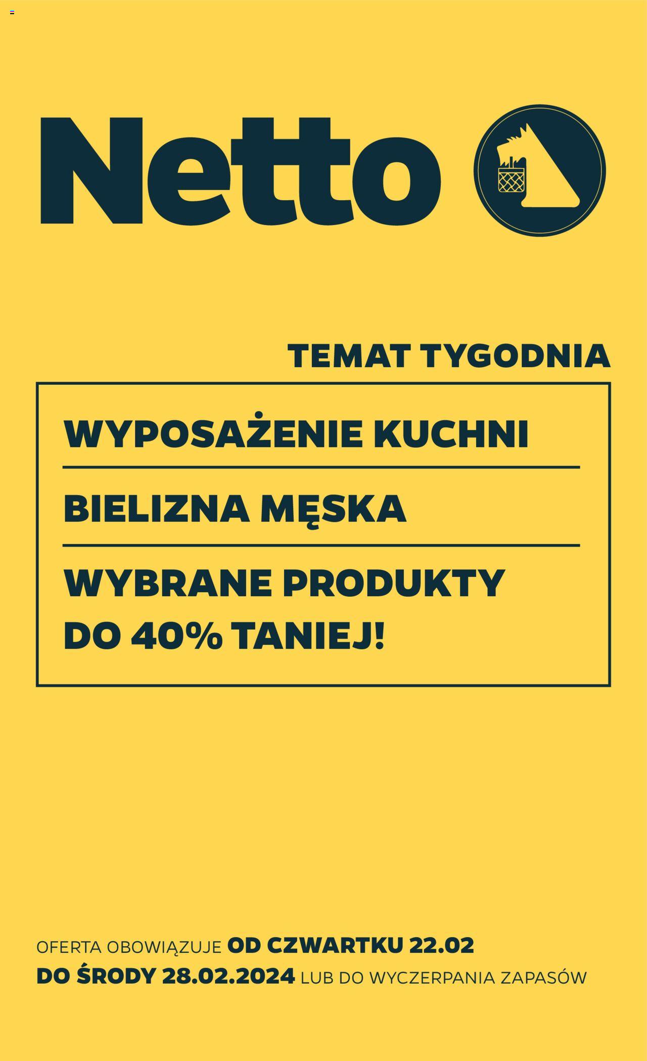NETTO Gazetka Non Food ważna od 22.02.2024 do 28.02.2024 strona 1