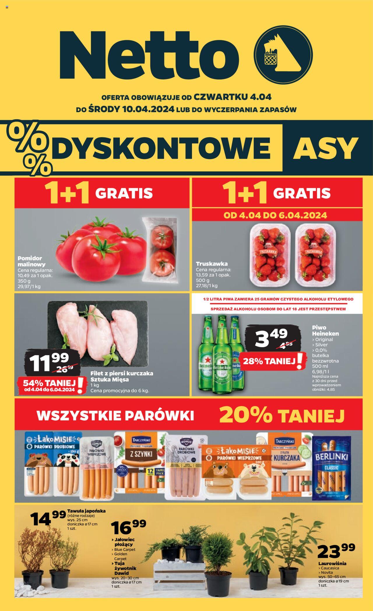 NETTO Gazetka spożywcza ważna od  04.04.2024 do 10.04.2024 strona 1