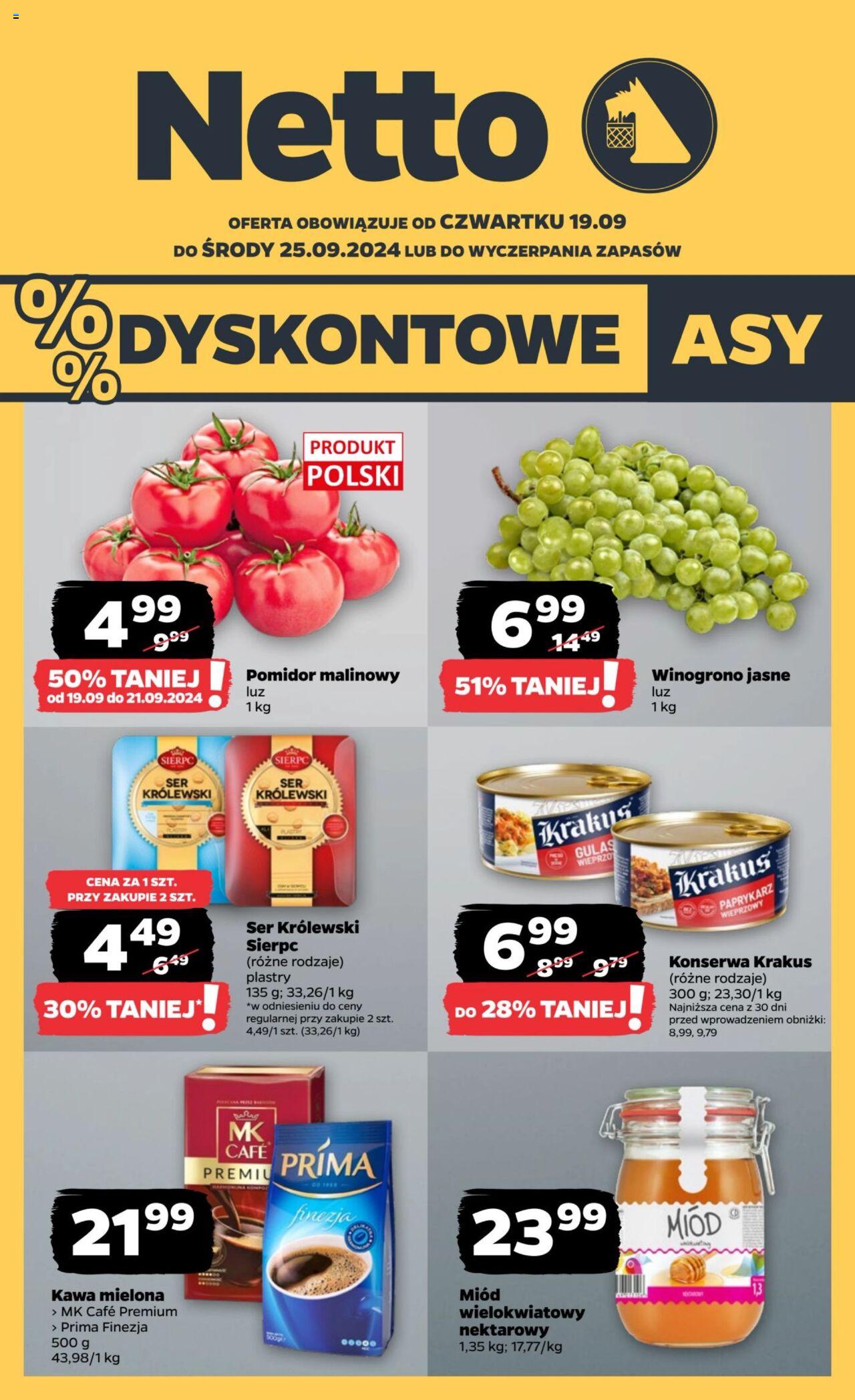 NETTO Gazetka spożywcza ważna od 19.09.2024 do 25.09.2024 strona 1