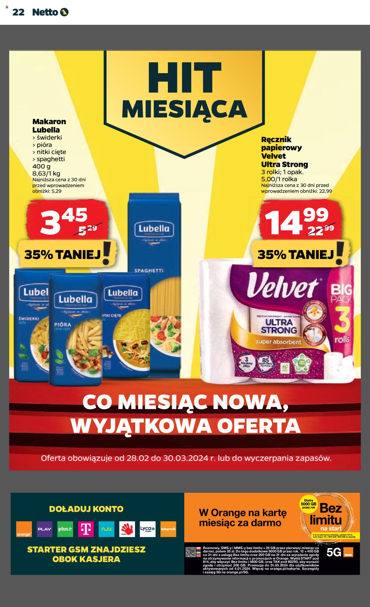 NETTO Gazetka ważna od 14.03.2024 do 20.03.2024 strona 22