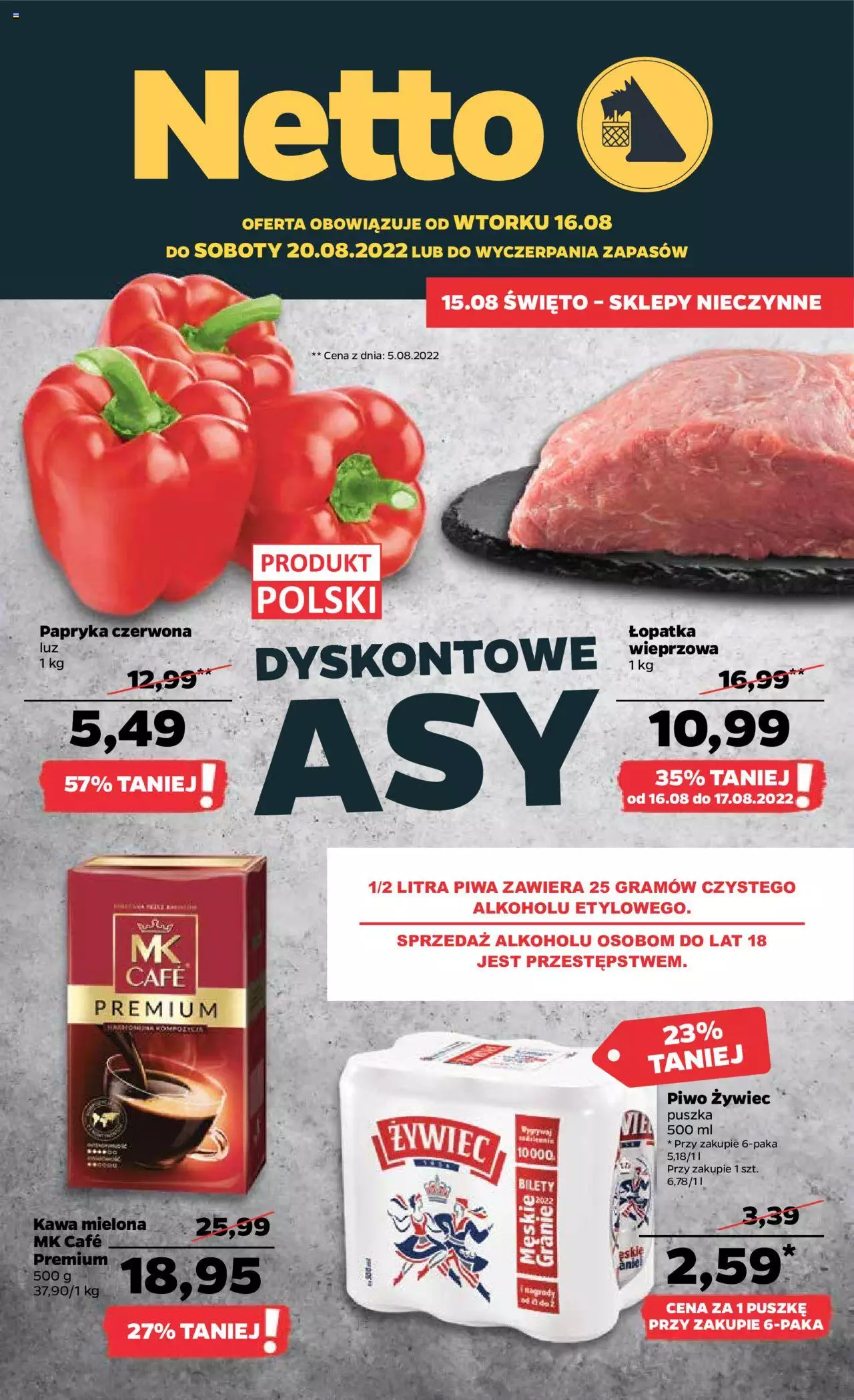 Netto gazetka ważna od 16.08.2022 do 20.08.2022 strona 1