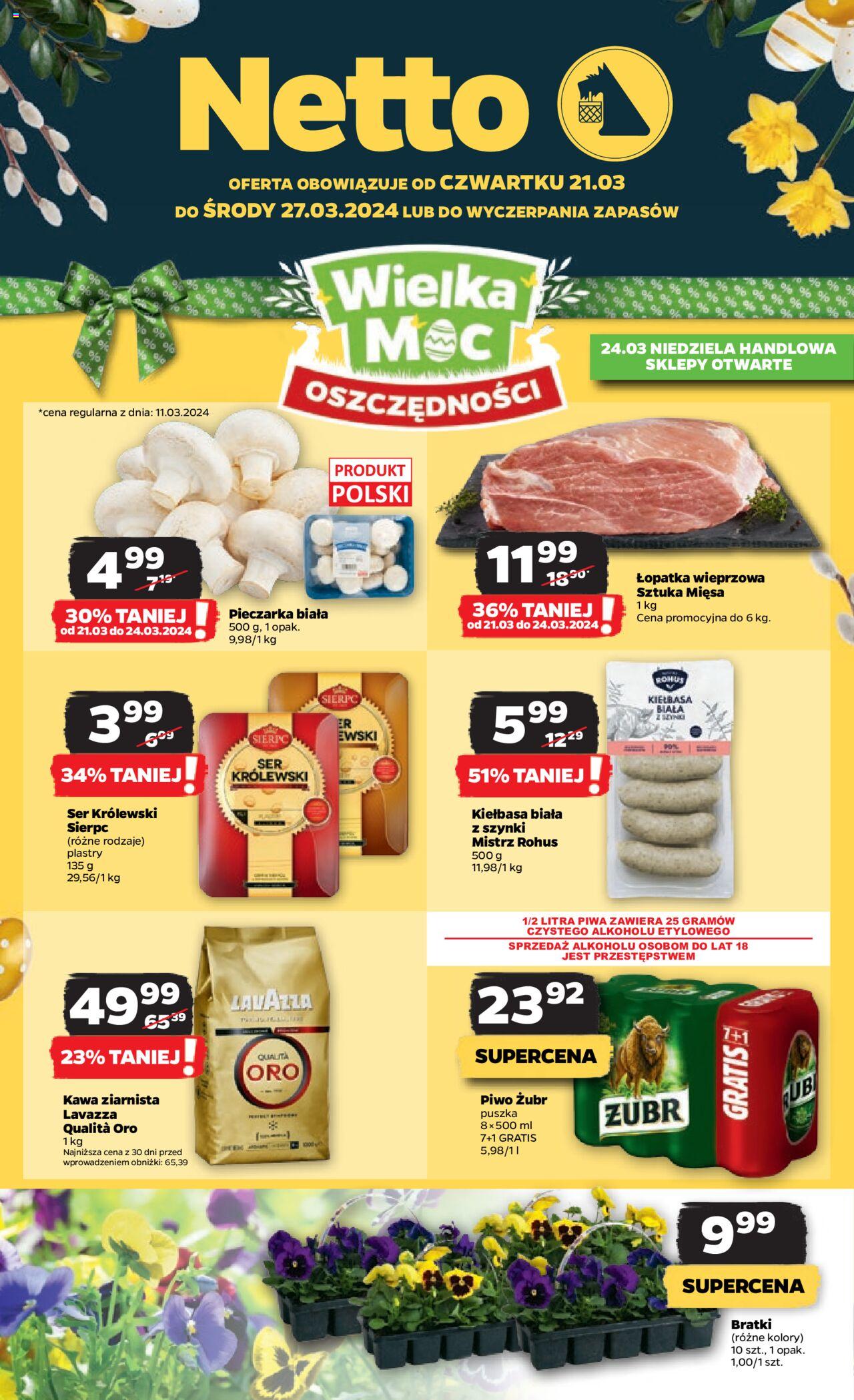 NETTO Gazetka ważna  od 21.03.2024 do 27.03.2024 strona 1