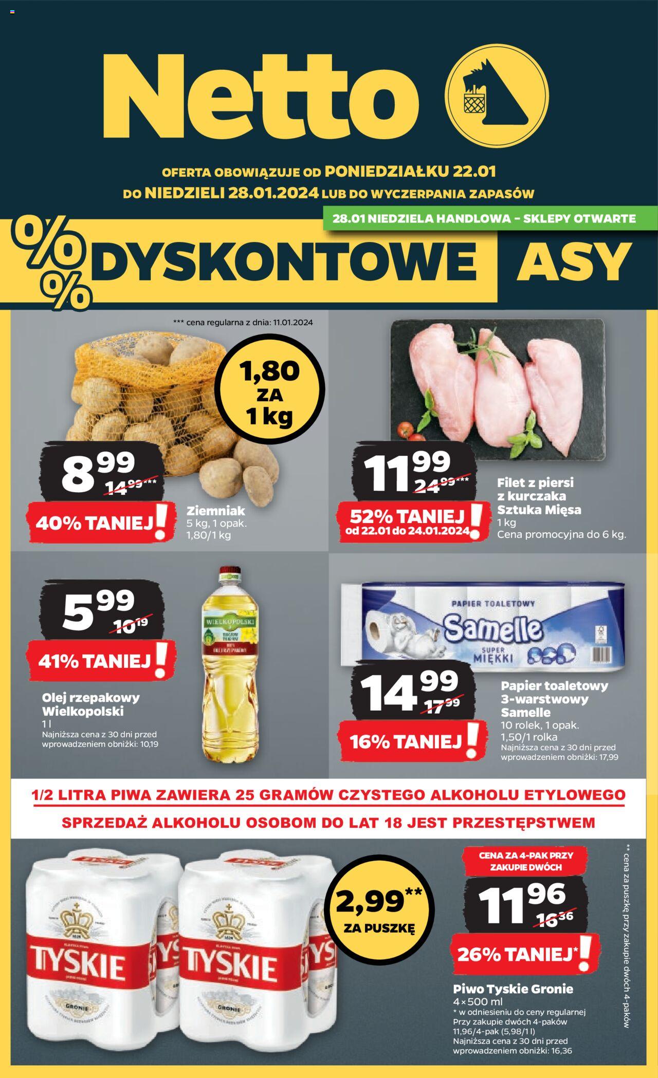 NETTO Gazetka ważna  od 22.01.2024 do 28.01.2024 strona 1