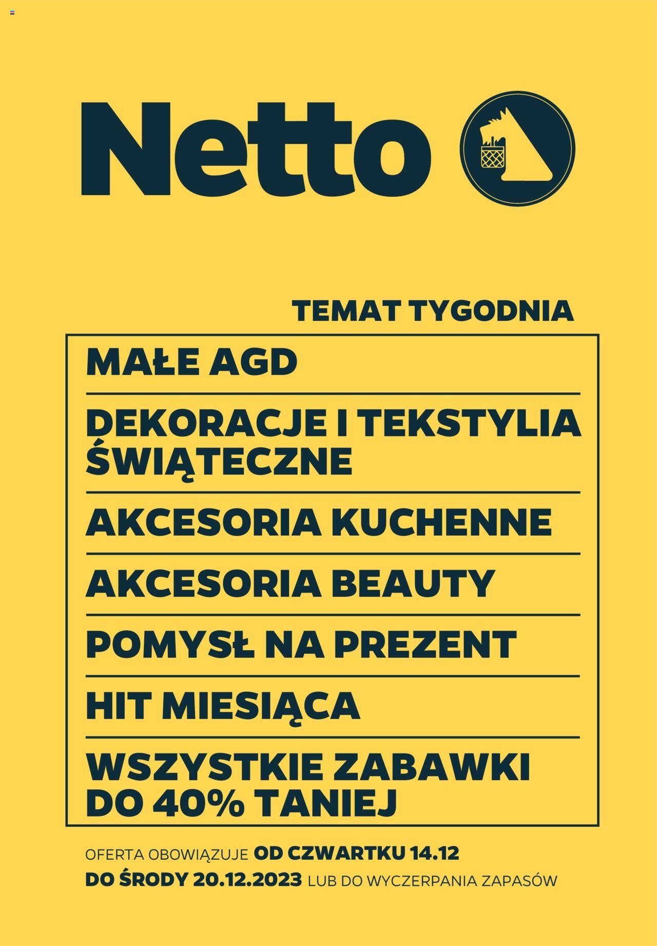 Netto Non Food gazetka ważna od 14.12.2023 do 20.12.2023 strona 1