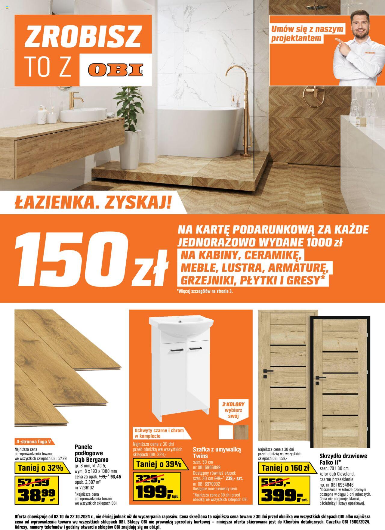 OBI Gazetka ważna od 02.10.2024 do 22.10.2024 strona 1