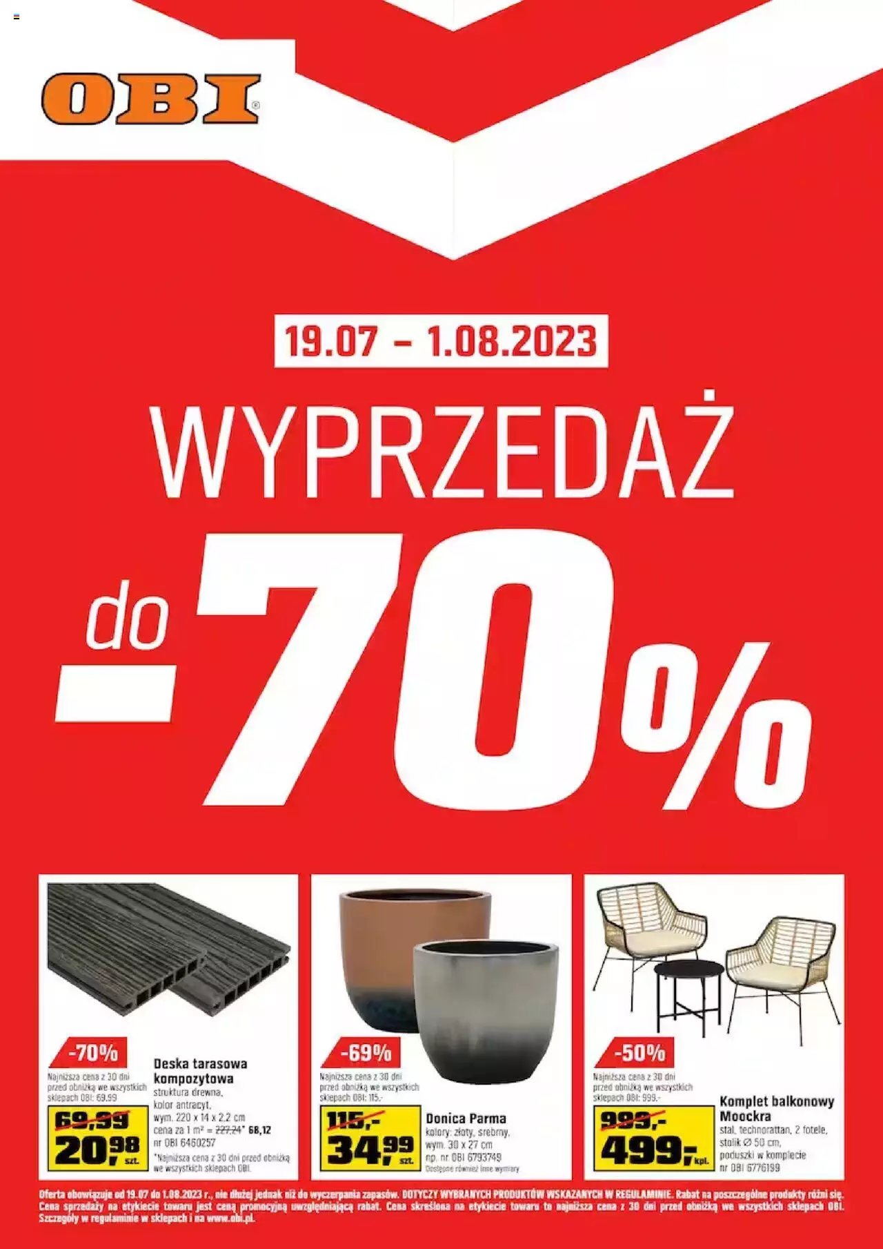 OBI Gazetka ważna od 19.07.2023 do 01.08.2023 strona 1