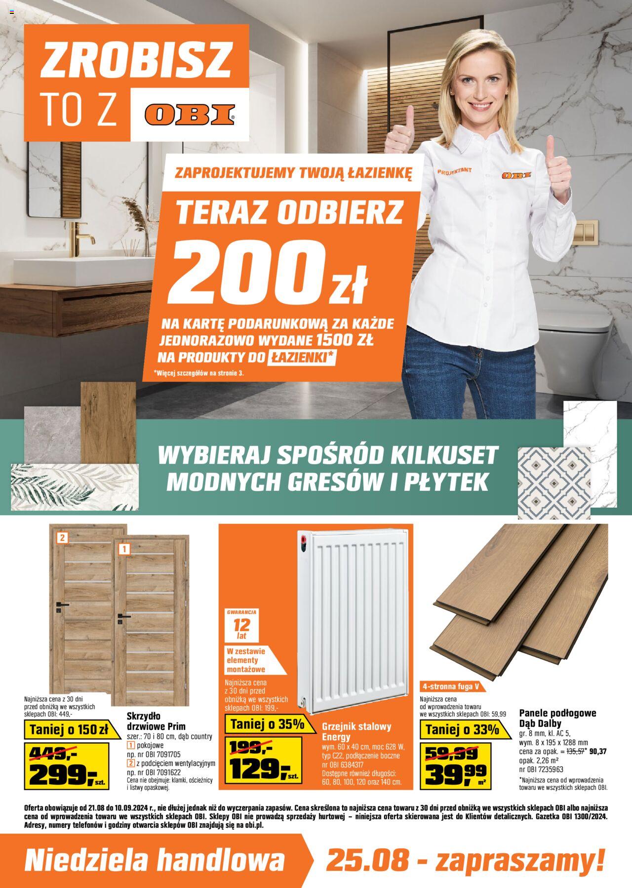 OBI Gazetka ważna od  21.08.2024 do 10.09.2024 strona 1