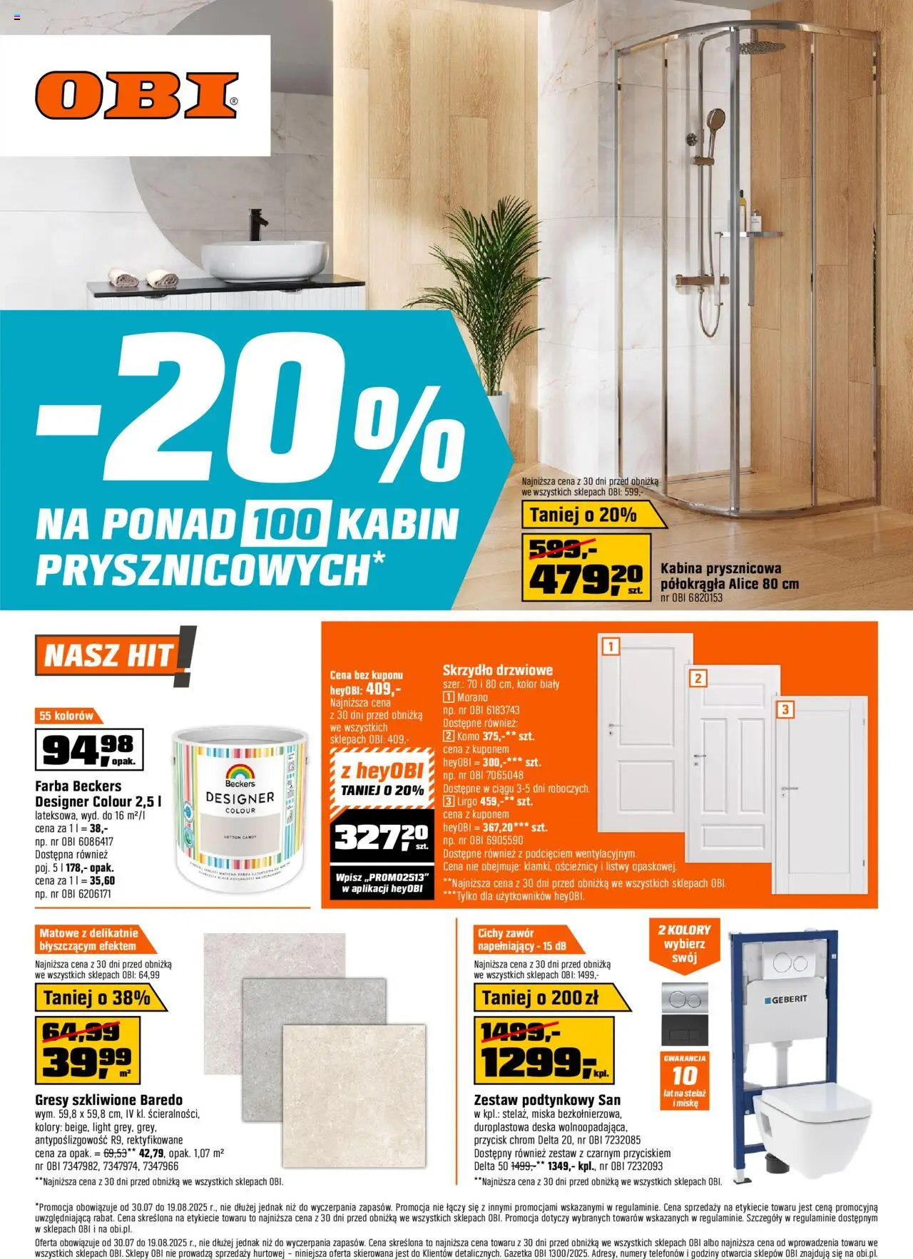 OBI Gazetka ważna od 30.07.2025 do 19.08.2025 strona 1