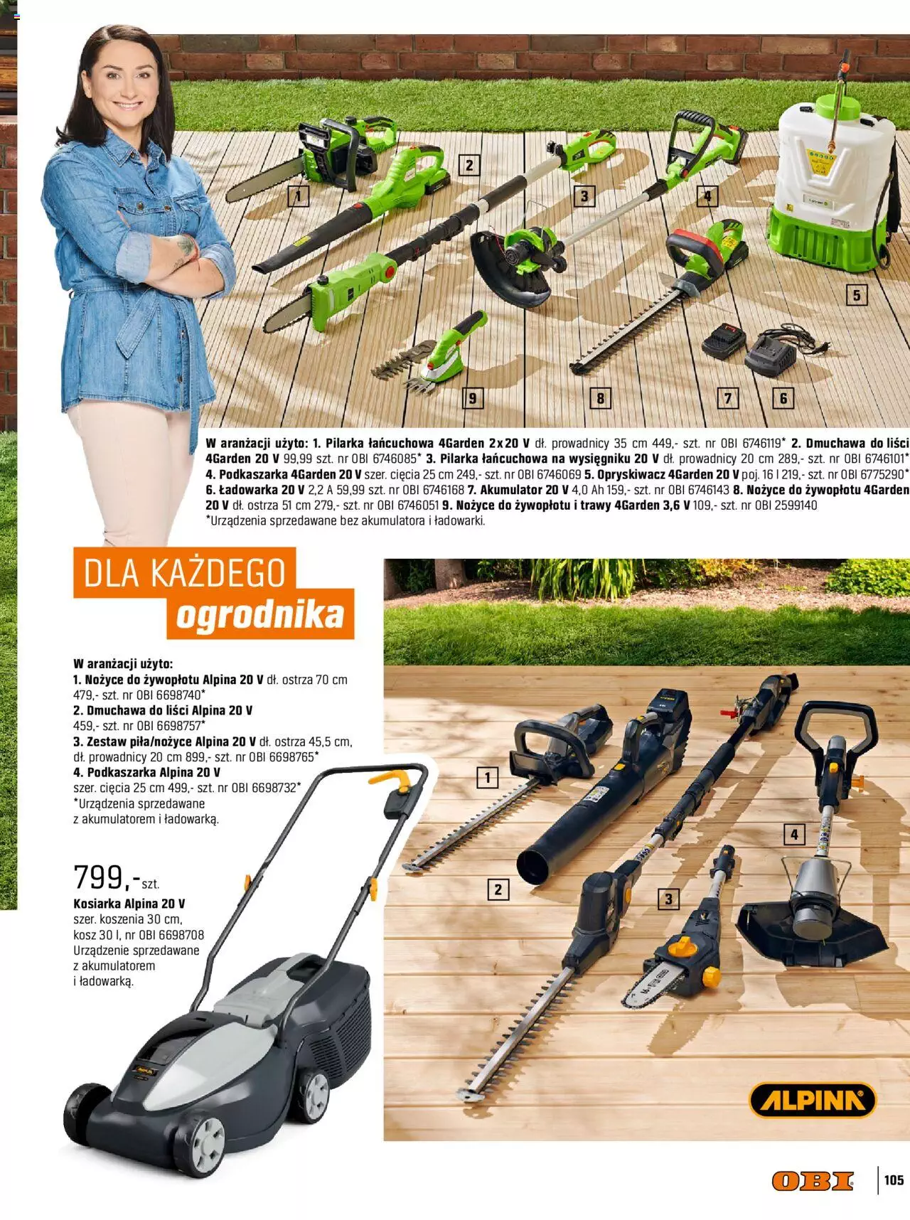 OBI Katalog Ogród Taras Balkon gazetka ważna od 30.03.2022 do 31.08.2022 strona 105