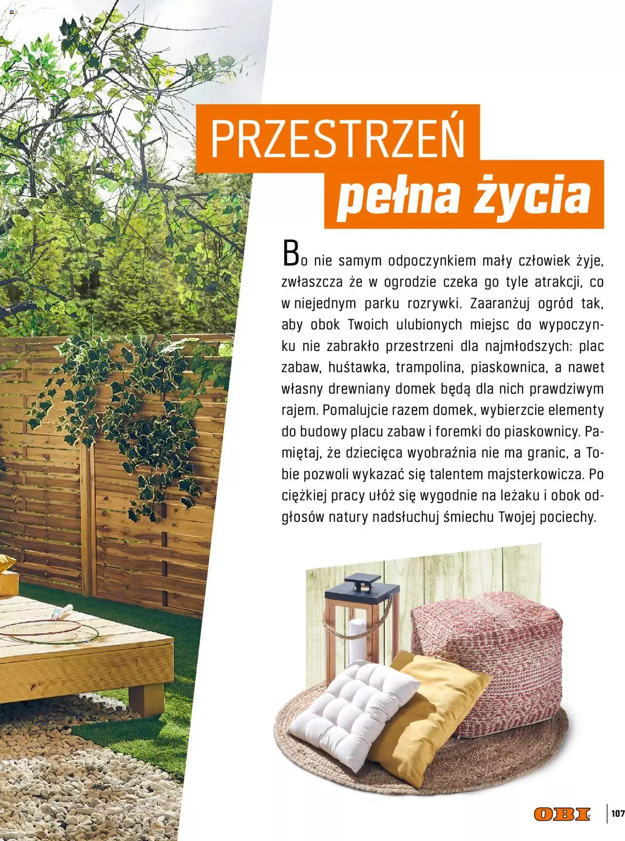 OBI Katalog Ogród Taras Balkon gazetka ważna od 30.03.2022 do 31.08.2022 strona 107