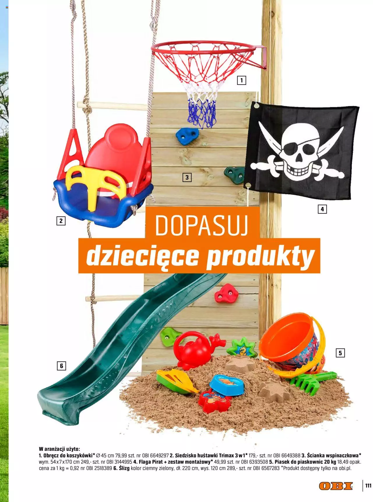 OBI Katalog Ogród Taras Balkon gazetka ważna od 30.03.2022 do 31.08.2022 strona 111