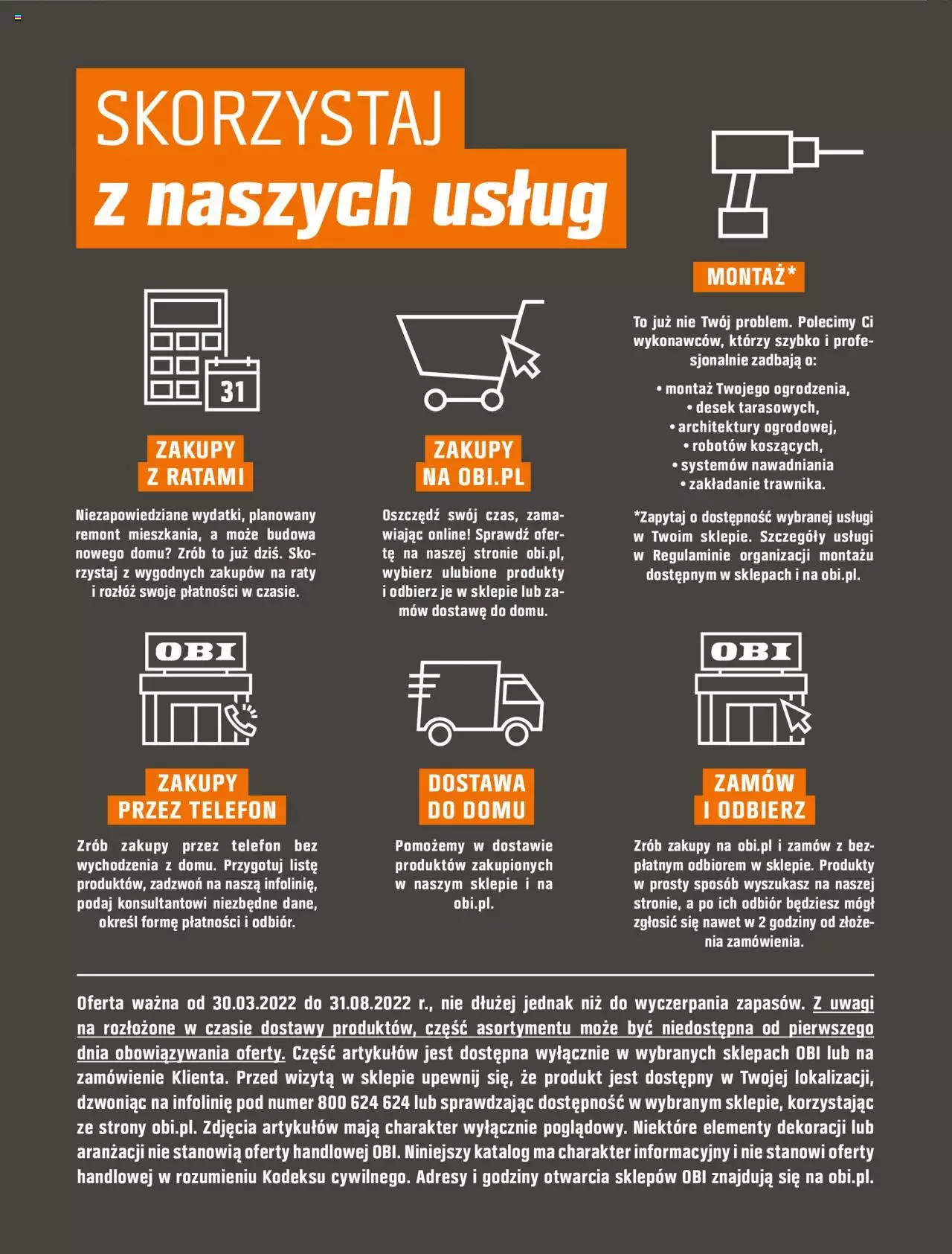 OBI Katalog Ogród Taras Balkon gazetka ważna od 30.03.2022 do 31.08.2022 strona 122