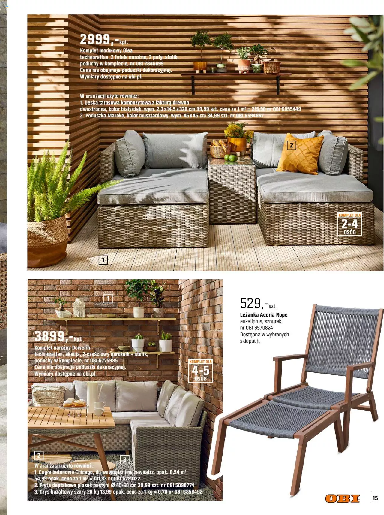OBI Katalog Ogród Taras Balkon gazetka ważna od 30.03.2022 do 31.08.2022 strona 15