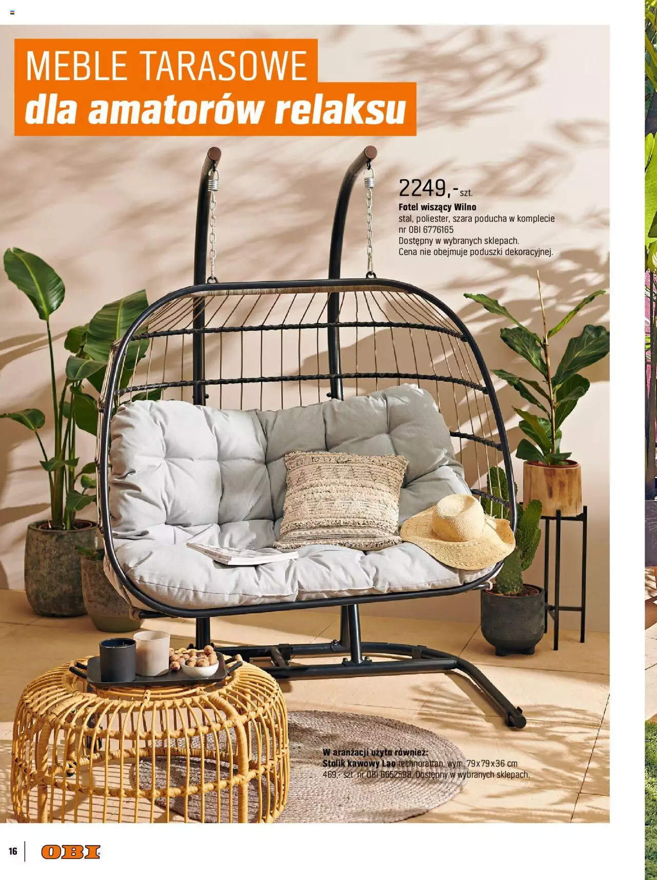 OBI Katalog Ogród Taras Balkon gazetka ważna od 30.03.2022 do 31.08.2022 strona 16