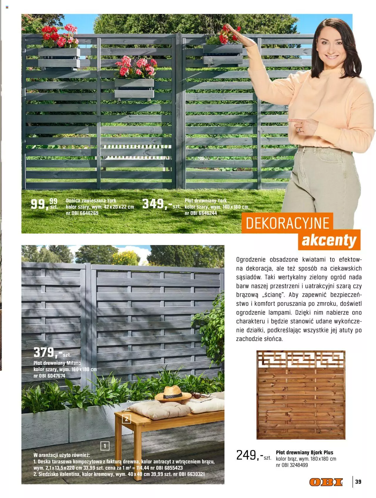 OBI Katalog Ogród Taras Balkon gazetka ważna od 30.03.2022 do 31.08.2022 strona 39