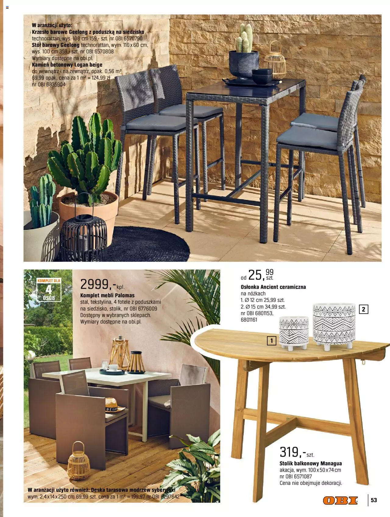 OBI Katalog Ogród Taras Balkon gazetka ważna od 30.03.2022 do 31.08.2022 strona 53