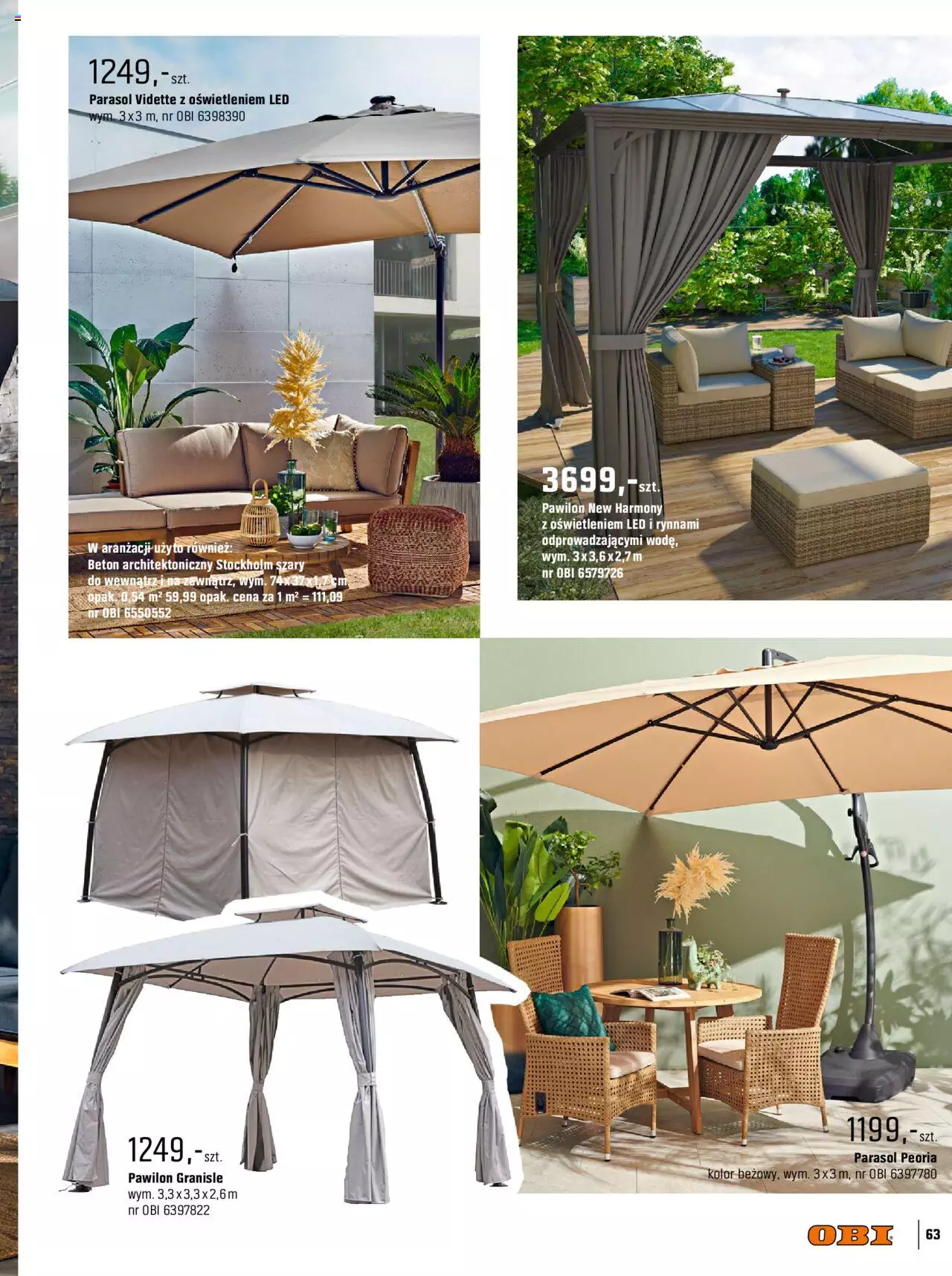OBI Katalog Ogród Taras Balkon gazetka ważna od 30.03.2022 do 31.08.2022 strona 63