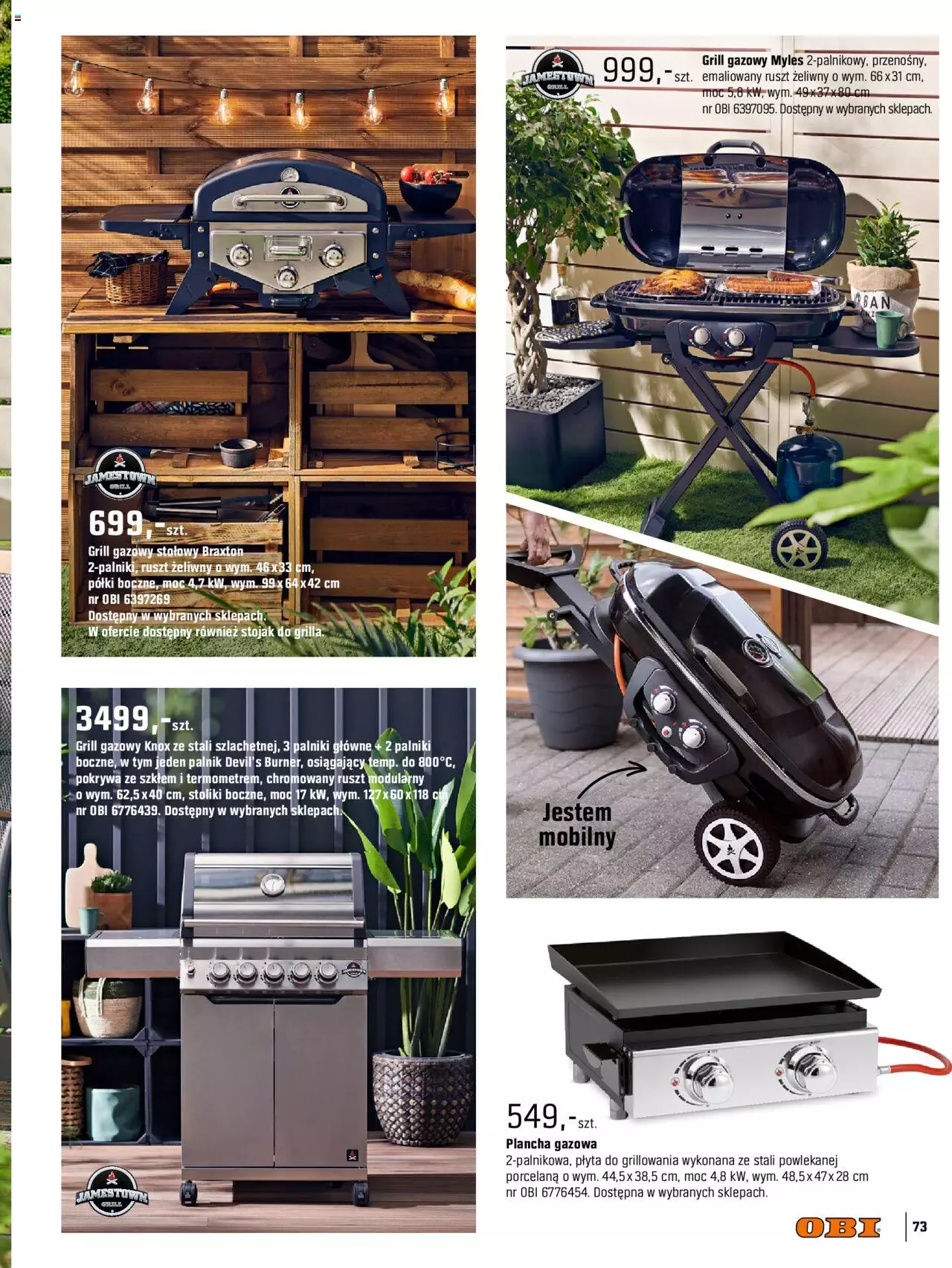 OBI Katalog Ogród Taras Balkon gazetka ważna od 30.03.2022 do 31.08.2022 strona 73