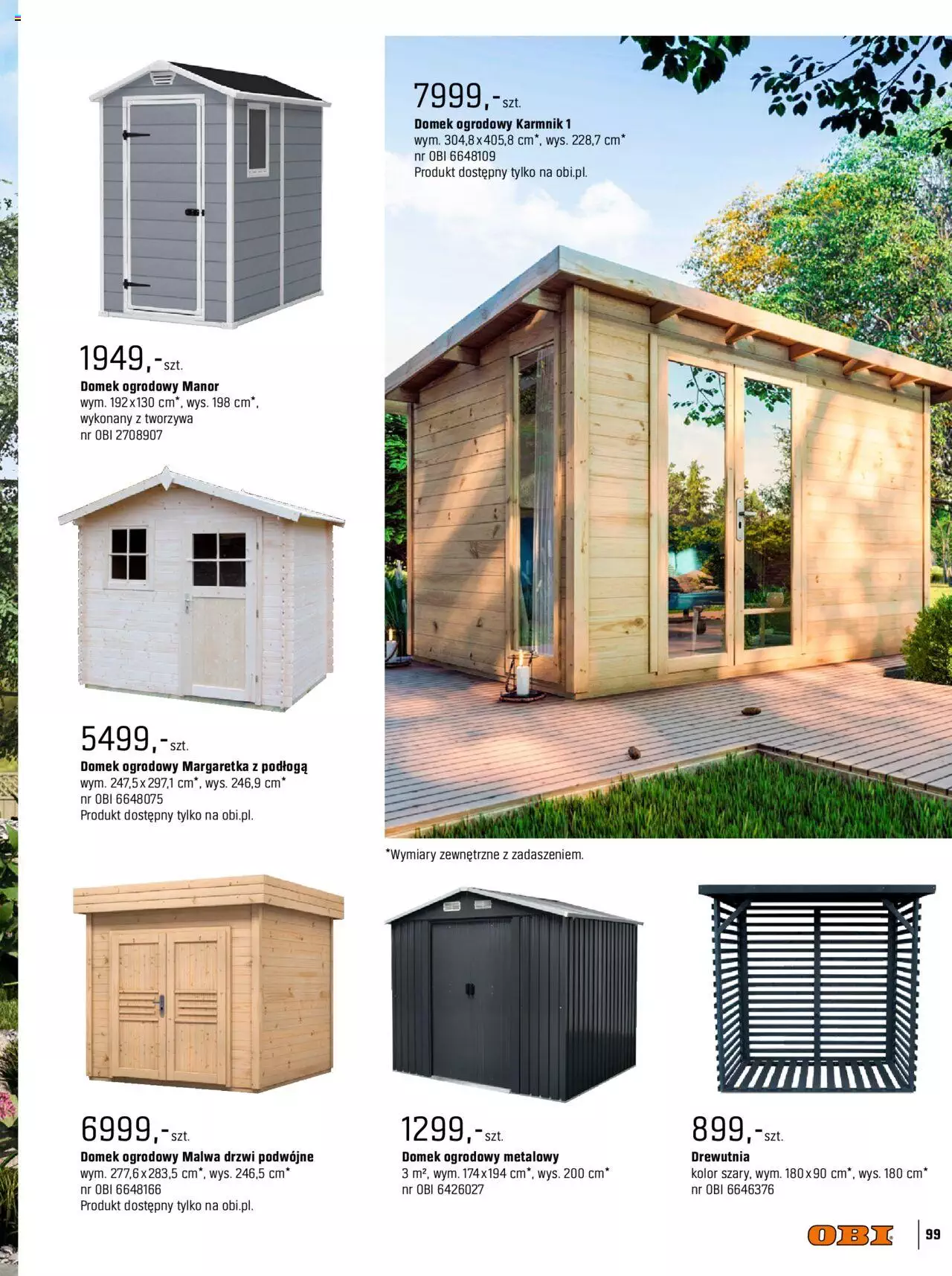 OBI Katalog Ogród Taras Balkon gazetka ważna od 30.03.2022 do 31.08.2022 strona 99