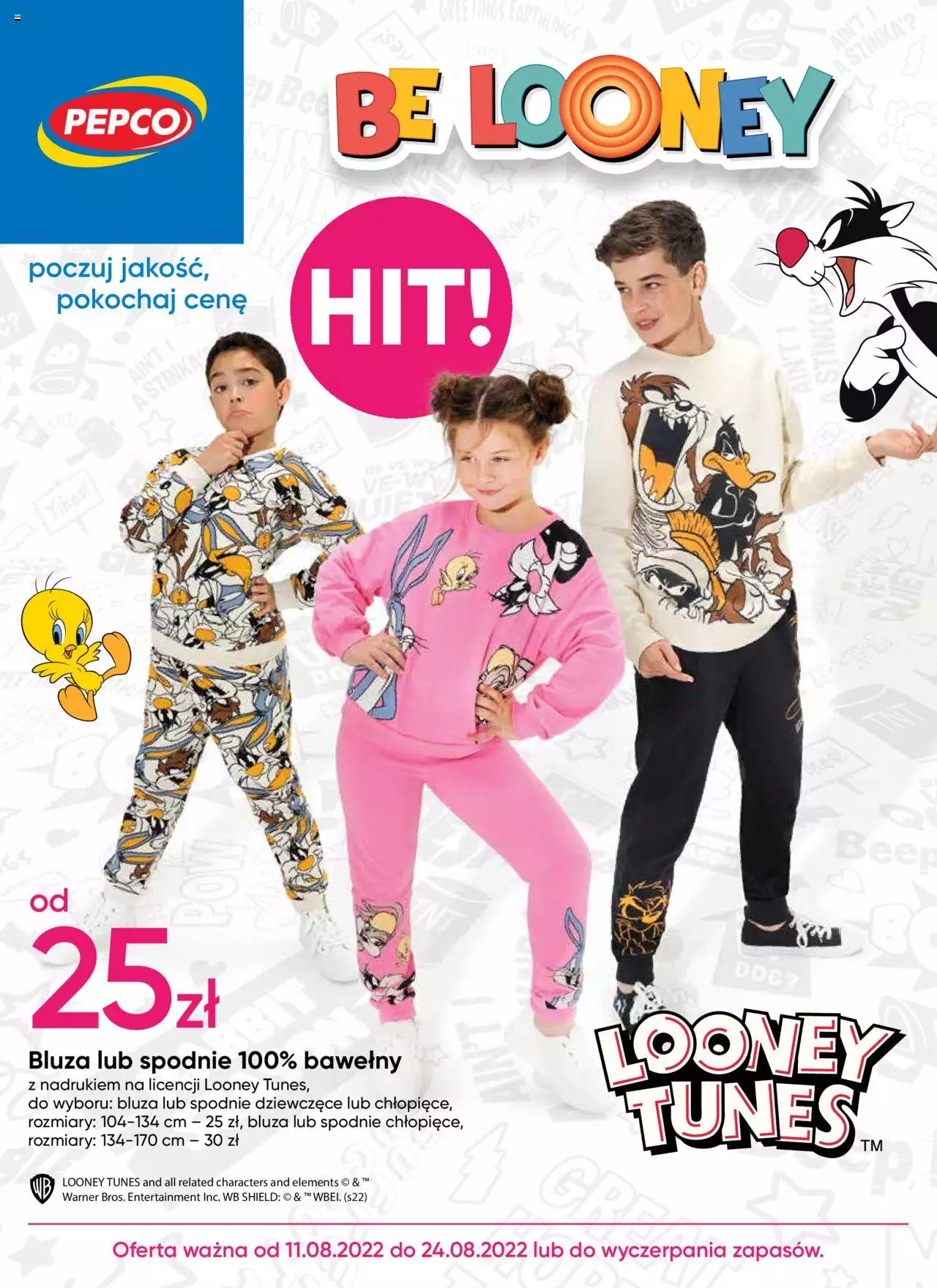 Pepco Looney Tunes gazetka ważna od 11.08.2022 do 24.08.2022 strona 1